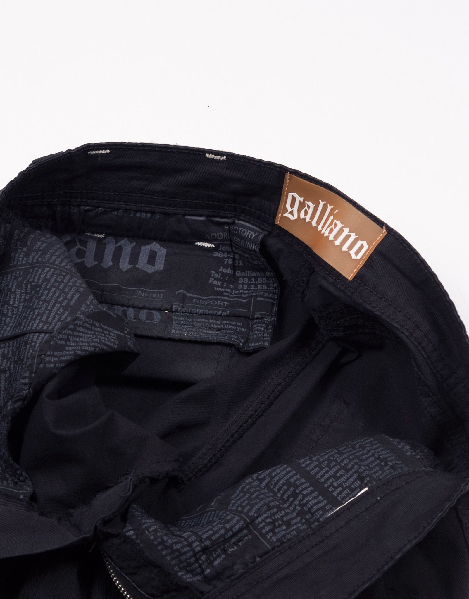 John Galliano × Vintage Vintage y2k John Galliano Low Rise Black Pants Size 27" / US 4 / IT 40 - 7 Thumbnail