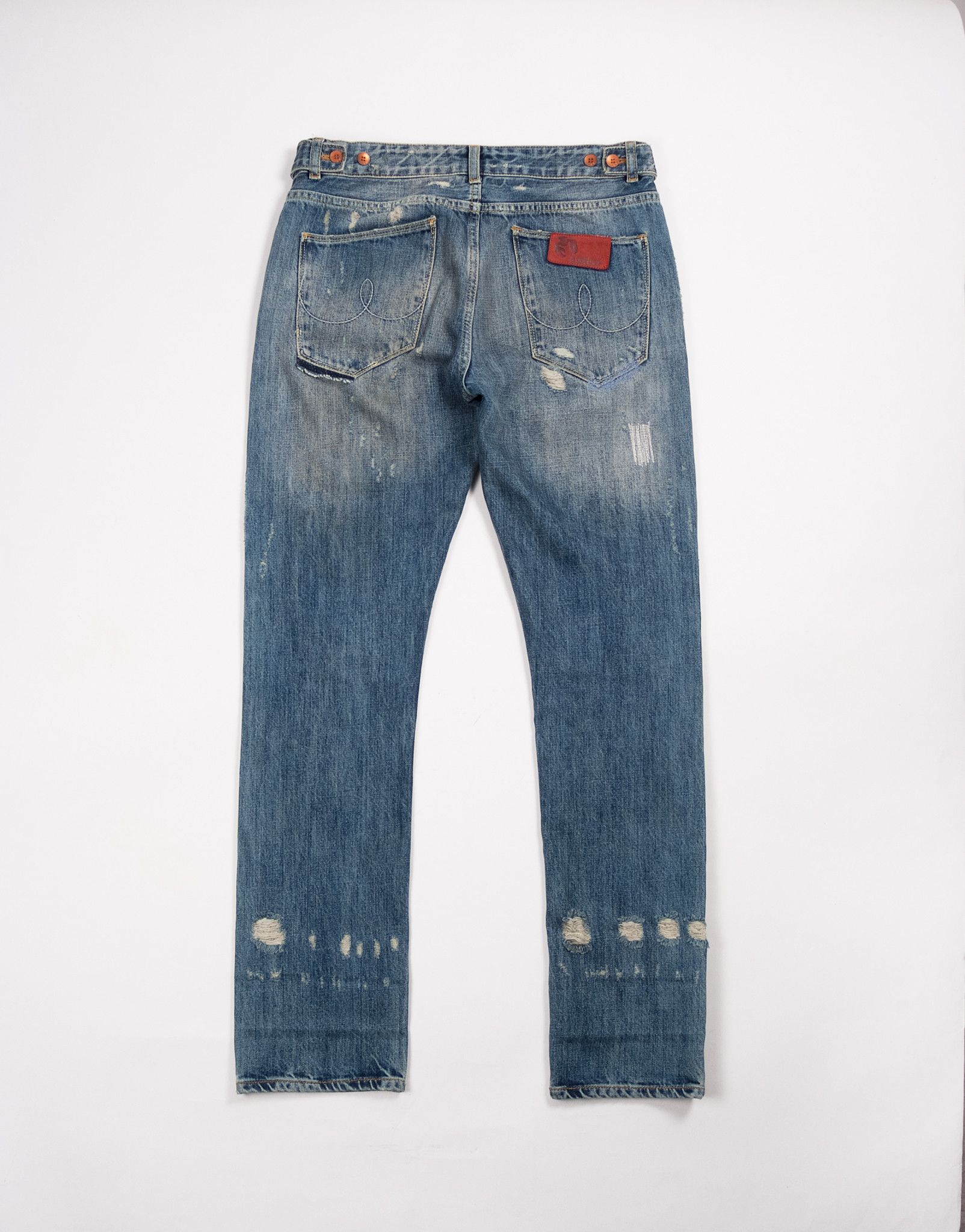 Blue Blood × Japanese Brand Blue Blood Distressed Selvedge Jeans Size 30" / US 8 / IT 44 - 3 Thumbnail