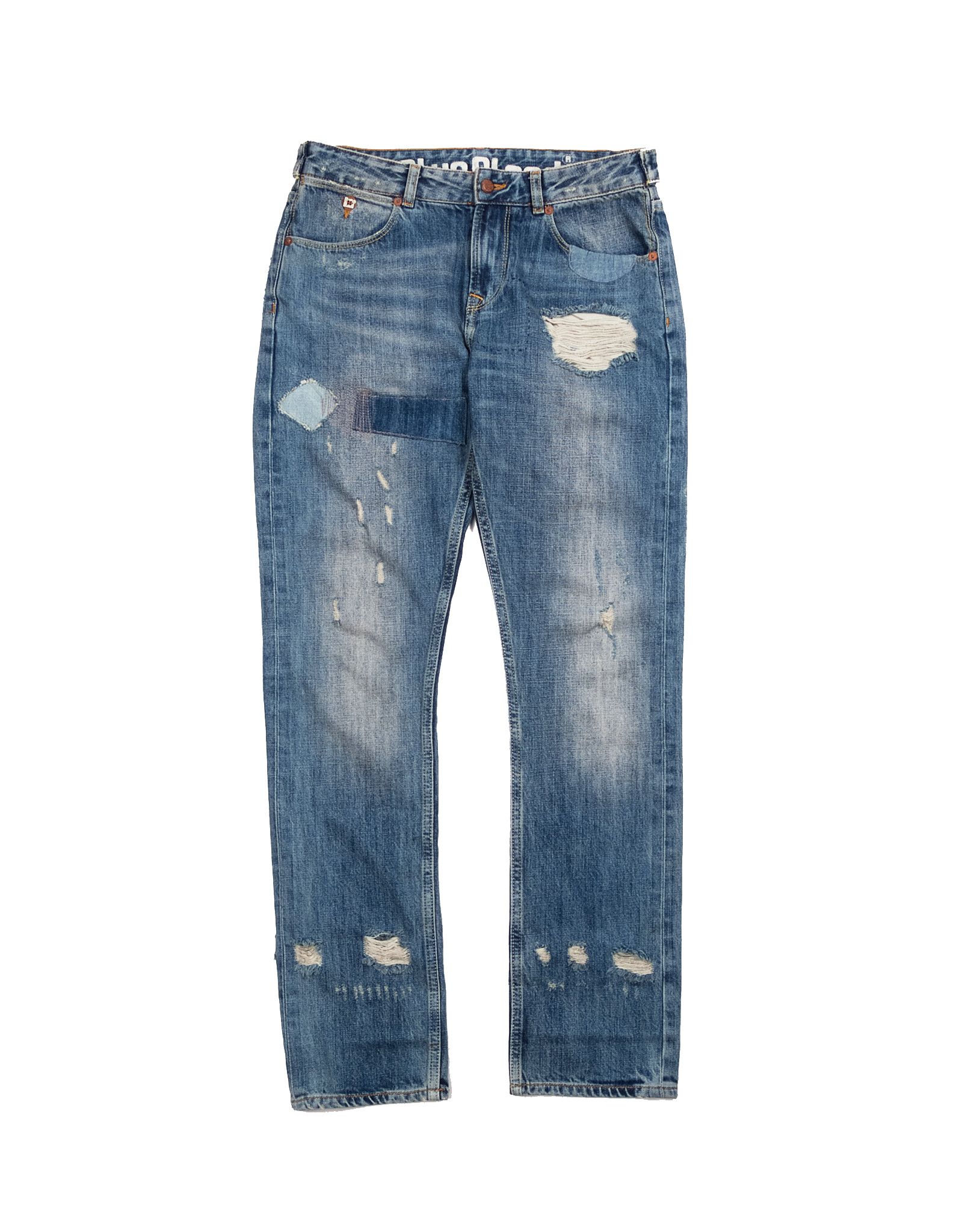 Blue Blood × Japanese Brand Blue Blood Distressed Selvedge Jeans Size 30" / US 8 / IT 44 - 1 Thumbnail