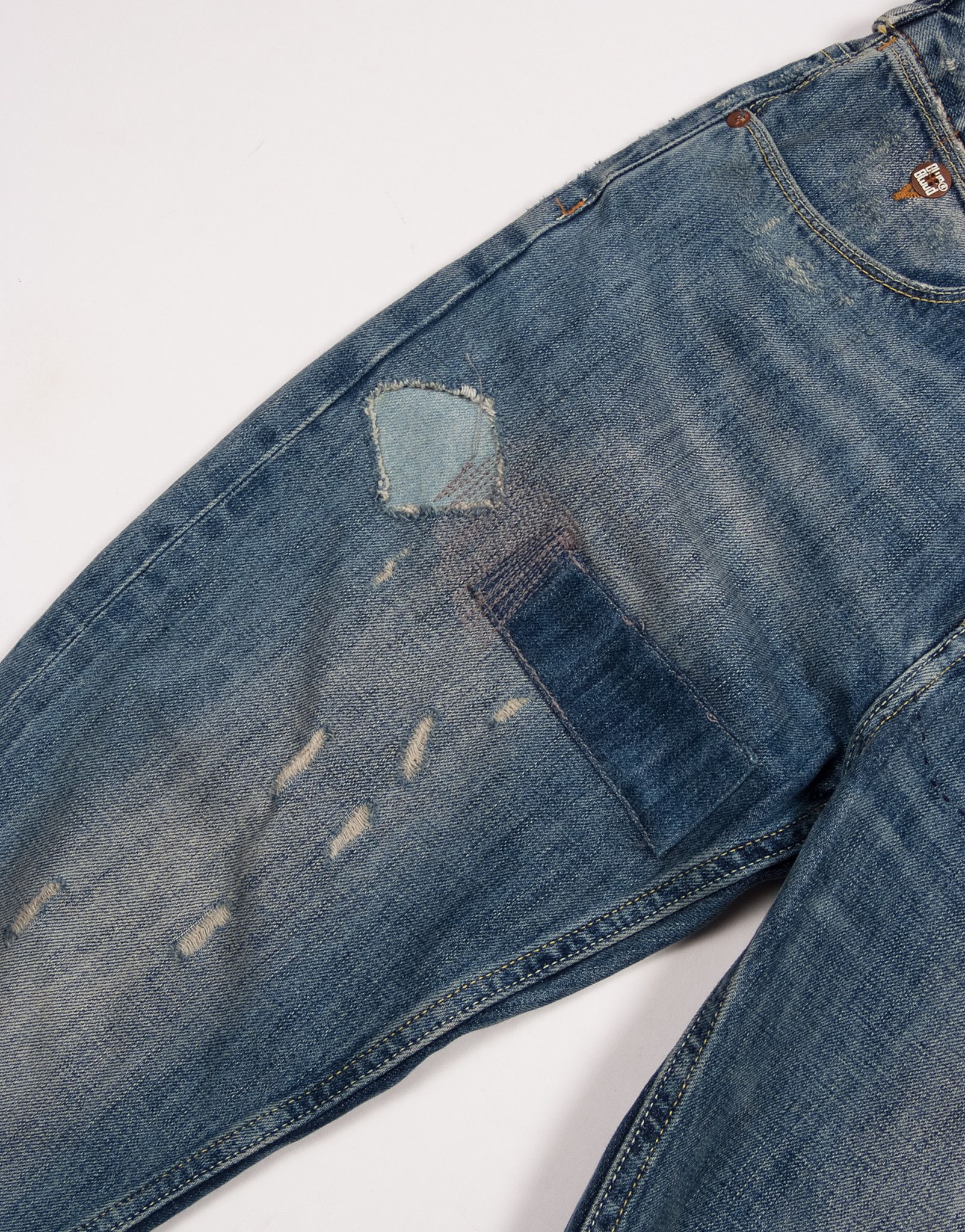 Blue Blood × Japanese Brand Blue Blood Distressed Selvedge Jeans Size 30" / US 8 / IT 44 - 5 Thumbnail
