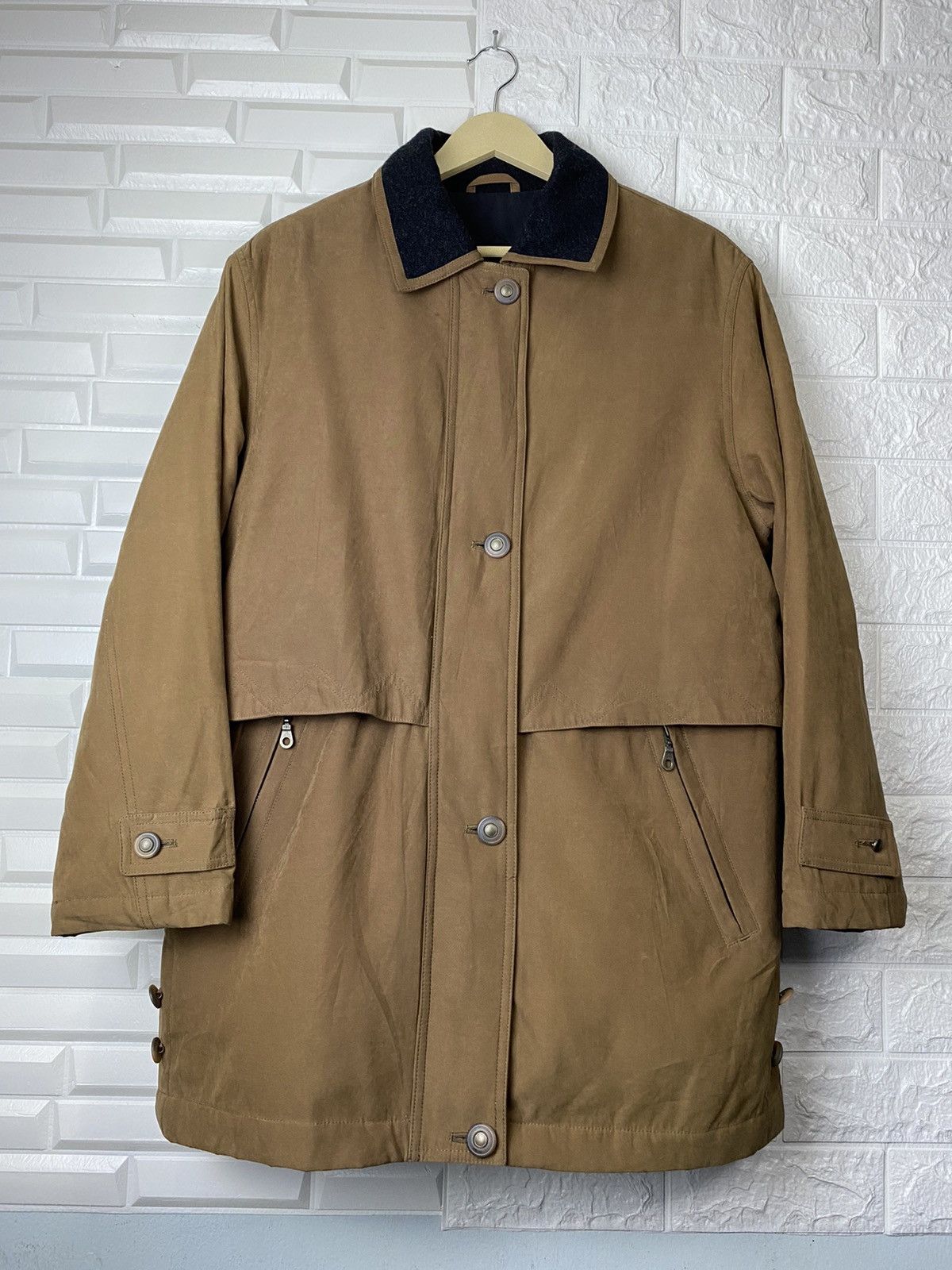 Japanese Brand El Corte Ingles Trench Coat Jacket Size US L / EU 52-54 / 3 - 1 Thumbnail