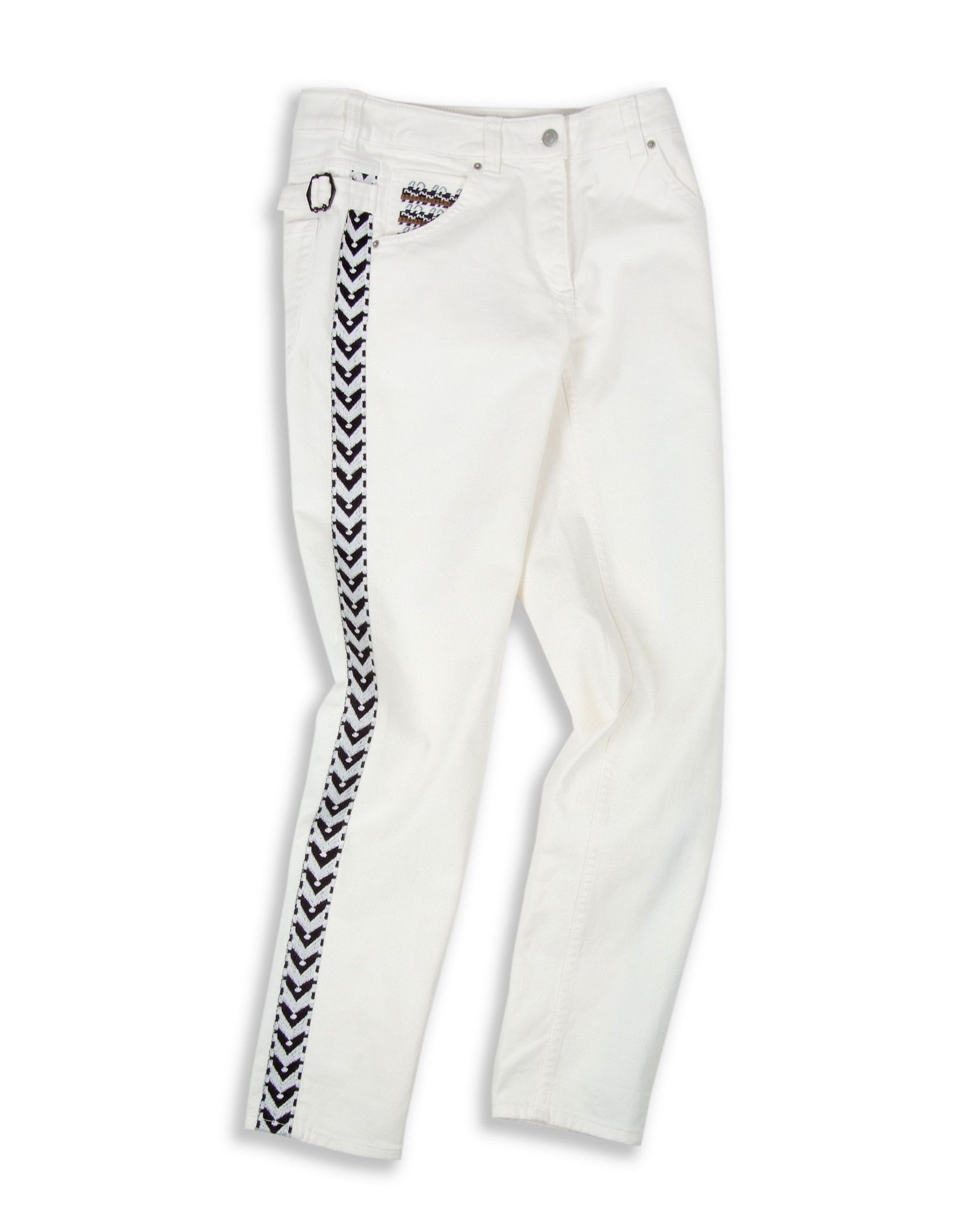 H&M × Isabel Marant Isabel Marant x H&M White Denim Embroidered Jeans Size 27" / US 4 / IT 40 - 2 Thumbnail