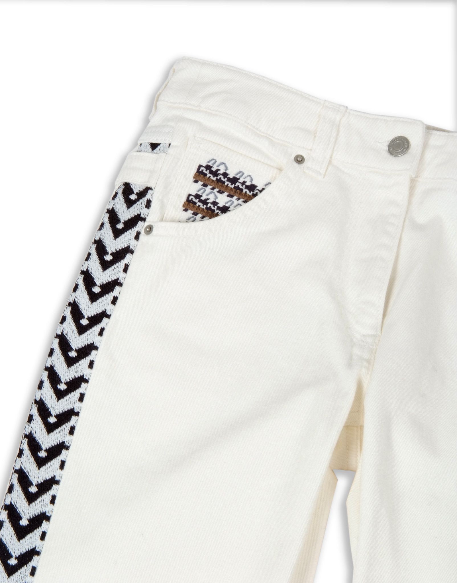 H&M × Isabel Marant Isabel Marant x H&M White Denim Embroidered Jeans Size 27" / US 4 / IT 40 - 8 Thumbnail