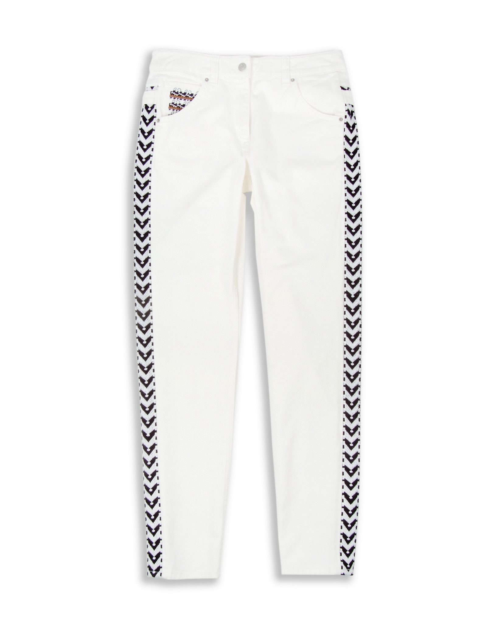 Isabel Marant x H&M White Denim Embroidered Jeans