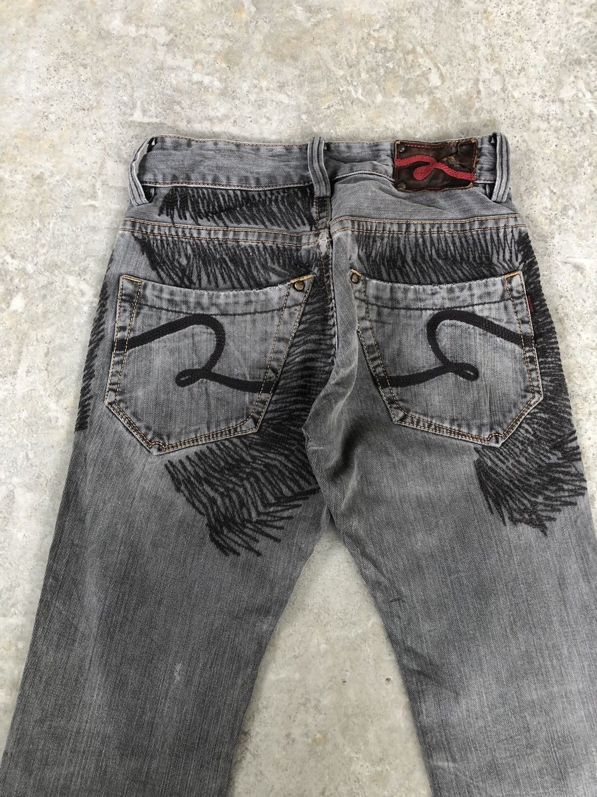 Japanese Brand 291295 HOMME Embroidered Jeans Size US 29 - 10 Thumbnail
