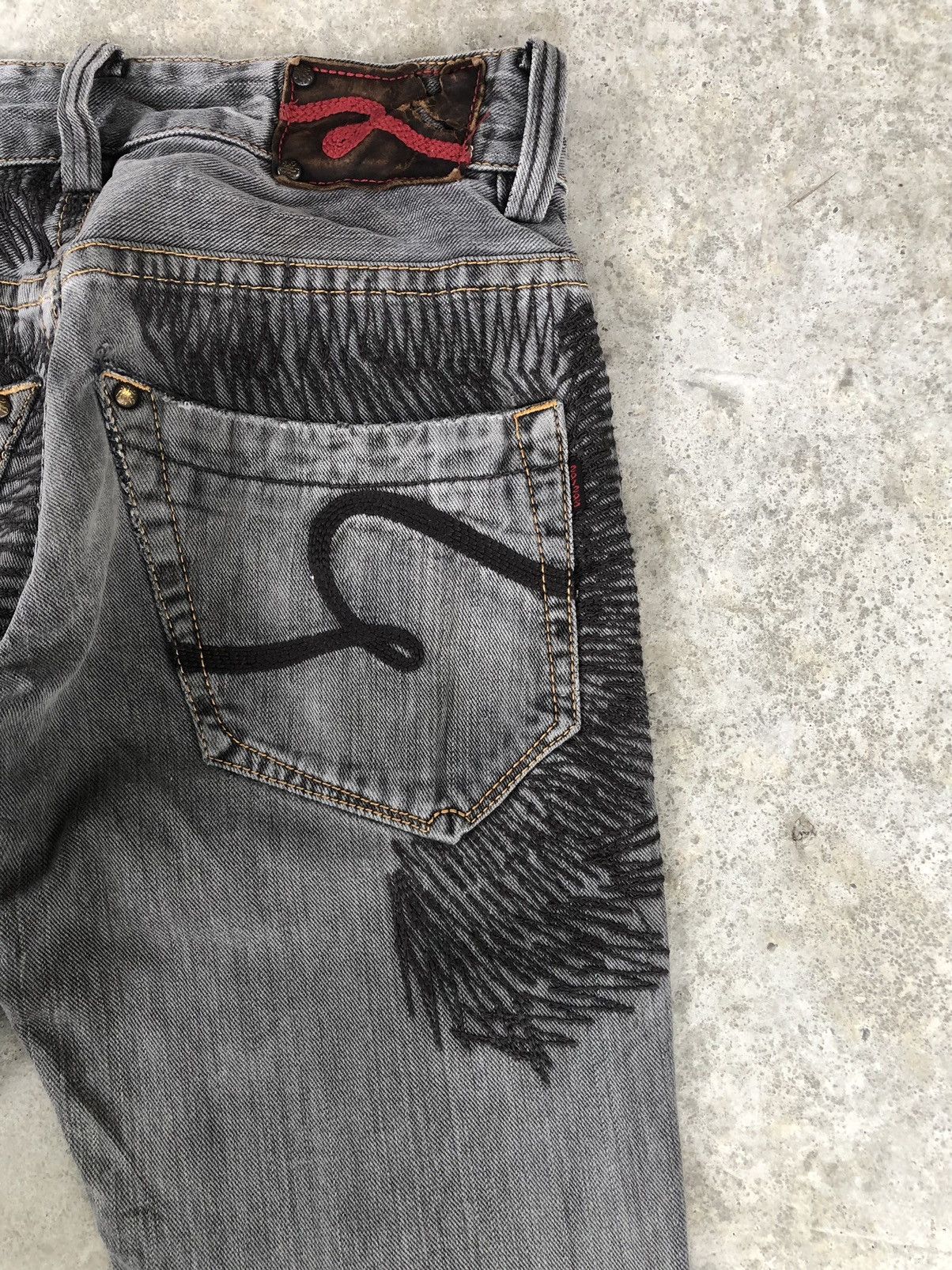 Japanese Brand 291295 HOMME Embroidered Jeans Size US 29 - 12 Thumbnail