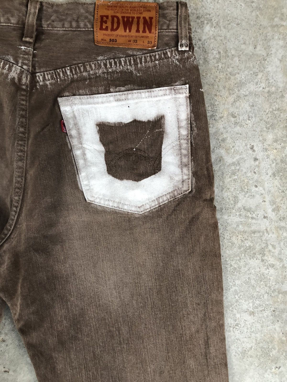 Le Grande Bleu (L.G.B.) Japanese Edwin Painter Jeans Splatter Distressed Jeans Size US 31 - 11 Thumbnail
