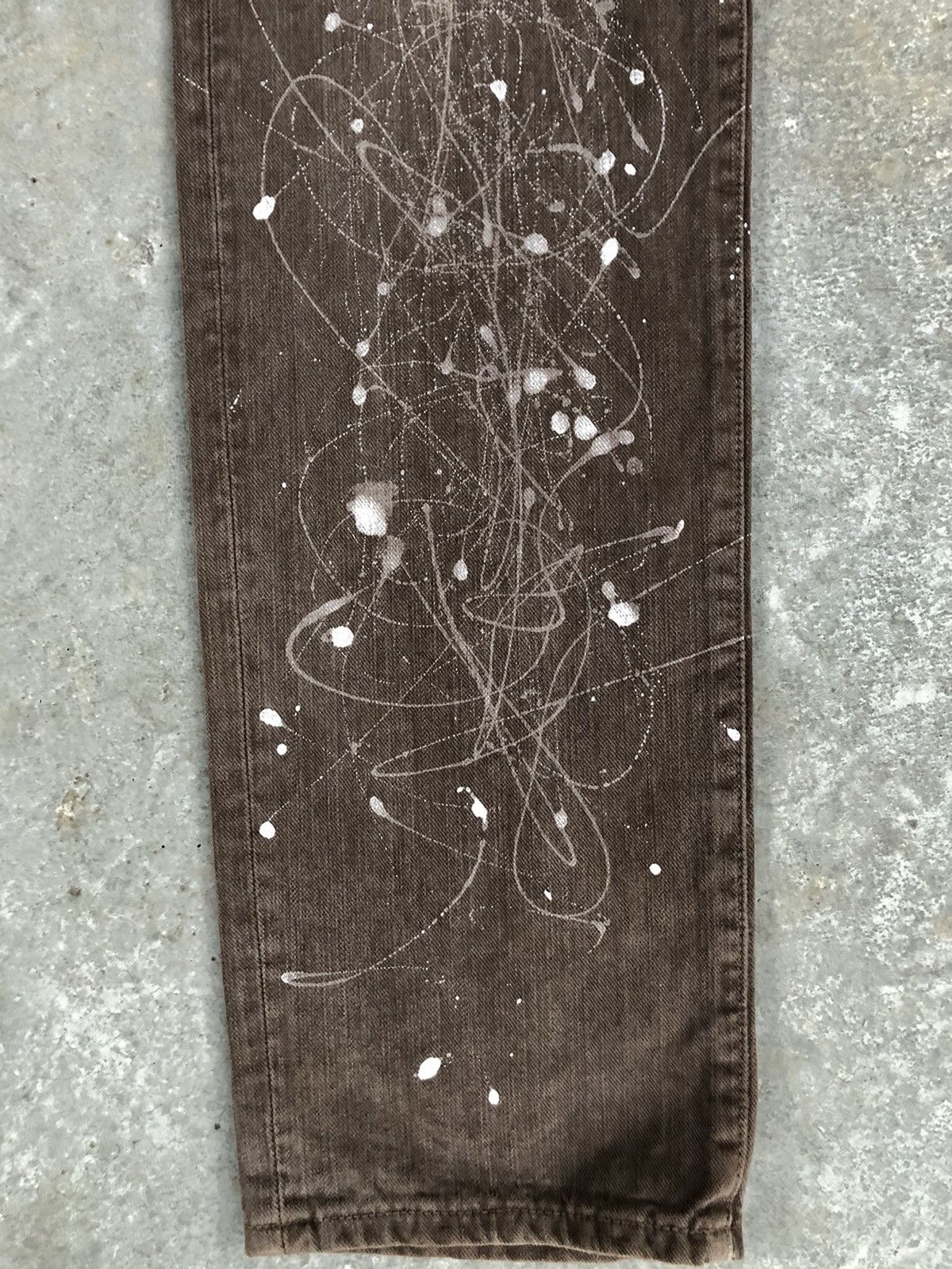 Le Grande Bleu (L.G.B.) Japanese Edwin Painter Jeans Splatter Distressed Jeans Size US 31 - 3 Thumbnail