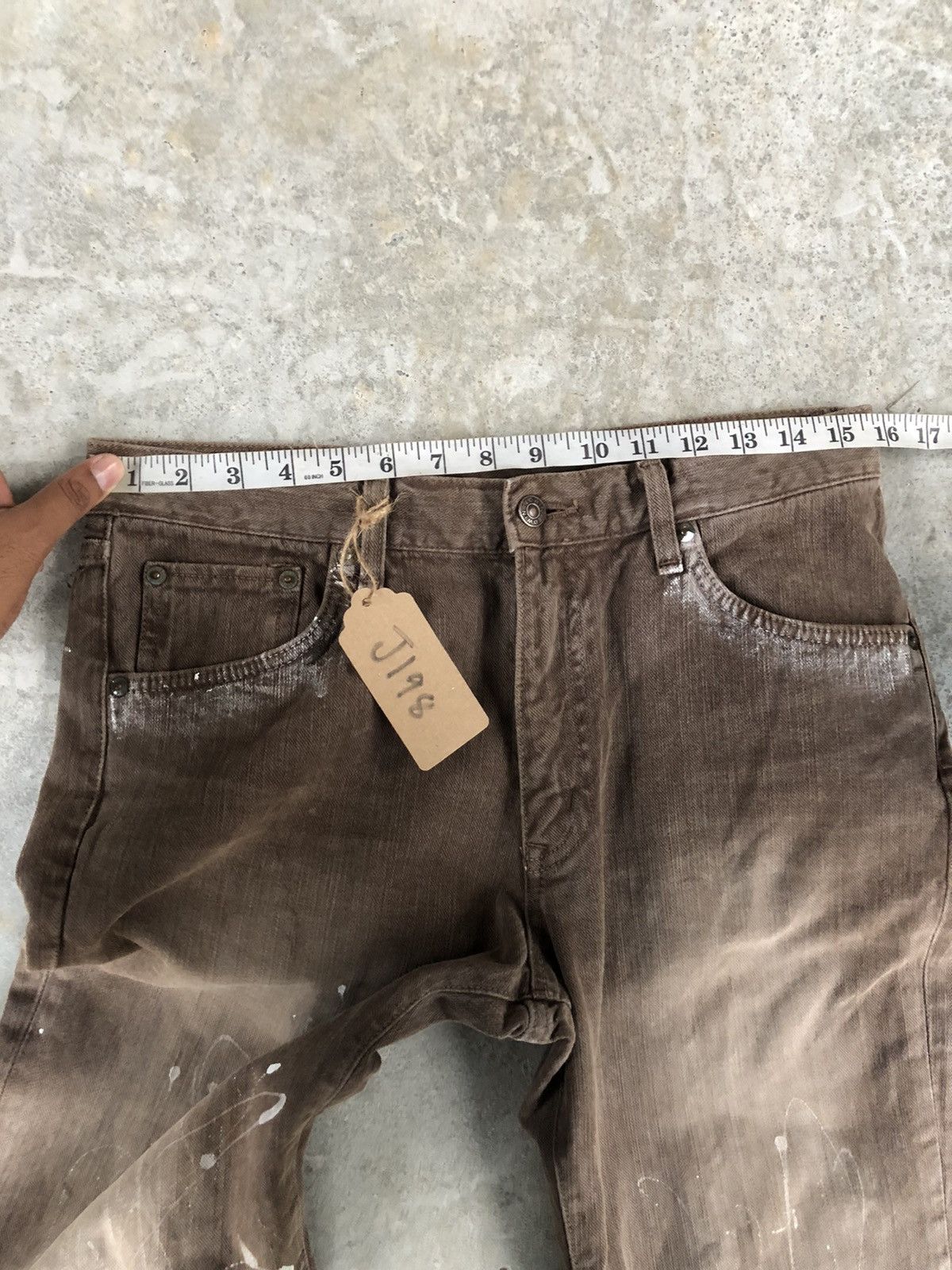 Le Grande Bleu (L.G.B.) Japanese Edwin Painter Jeans Splatter Distressed Jeans Size US 31 - 13 Thumbnail
