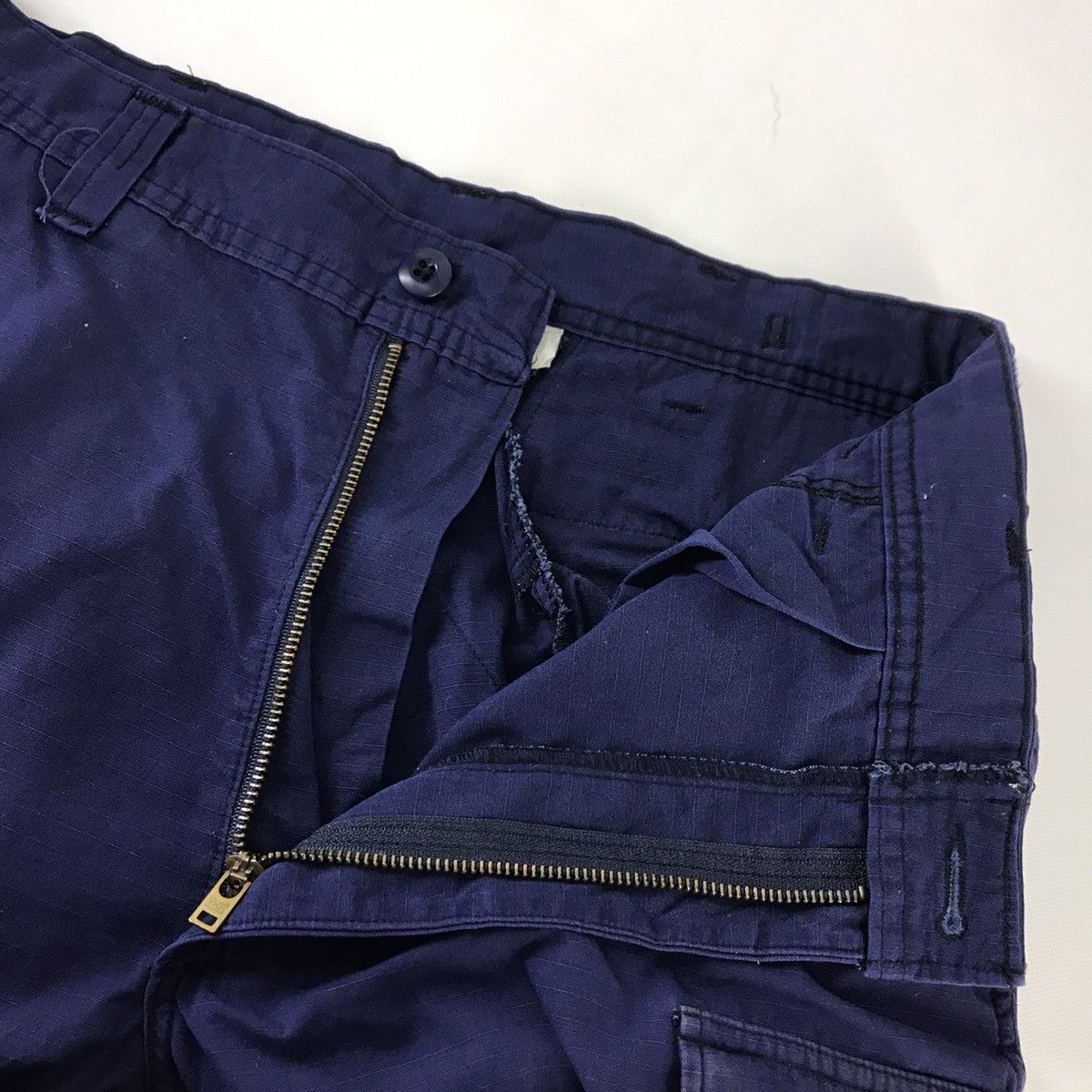 Japanese Brand × Vintage Vintage 2003 Military trousers cargo blue indigo navy pant Size US 31 - 13 Thumbnail