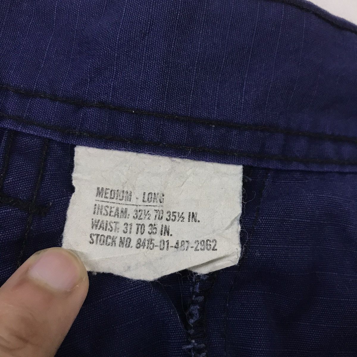 Japanese Brand × Vintage Vintage 2003 Military trousers cargo blue indigo navy pant Size US 31 - 14 Thumbnail