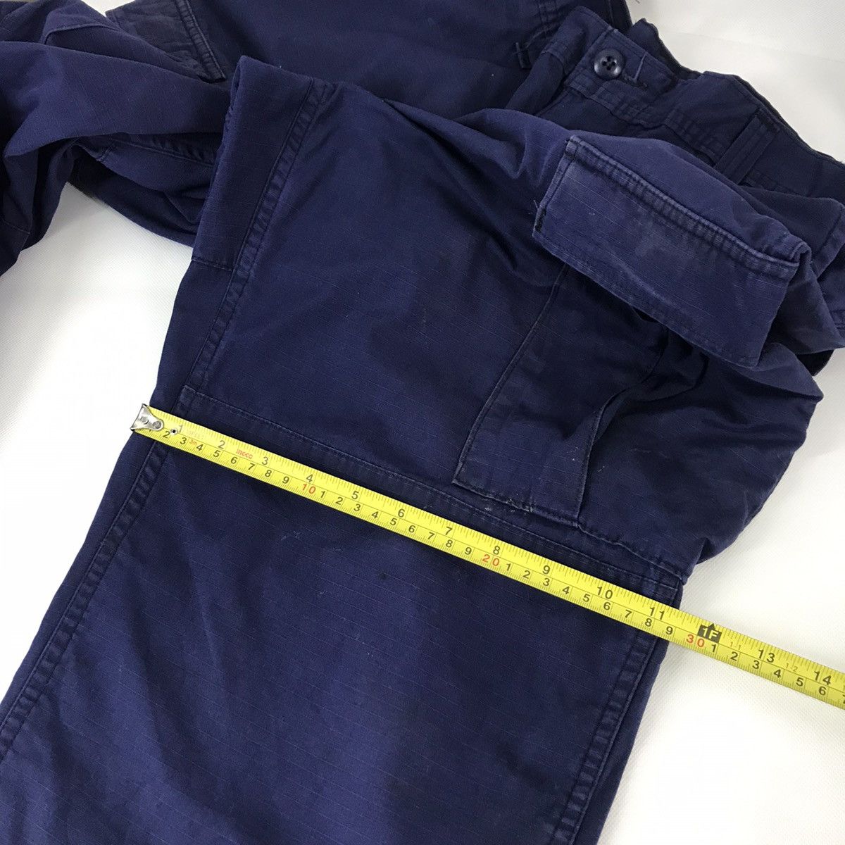 Japanese Brand × Vintage Vintage 2003 Military trousers cargo blue indigo navy pant Size US 31 - 10 Thumbnail