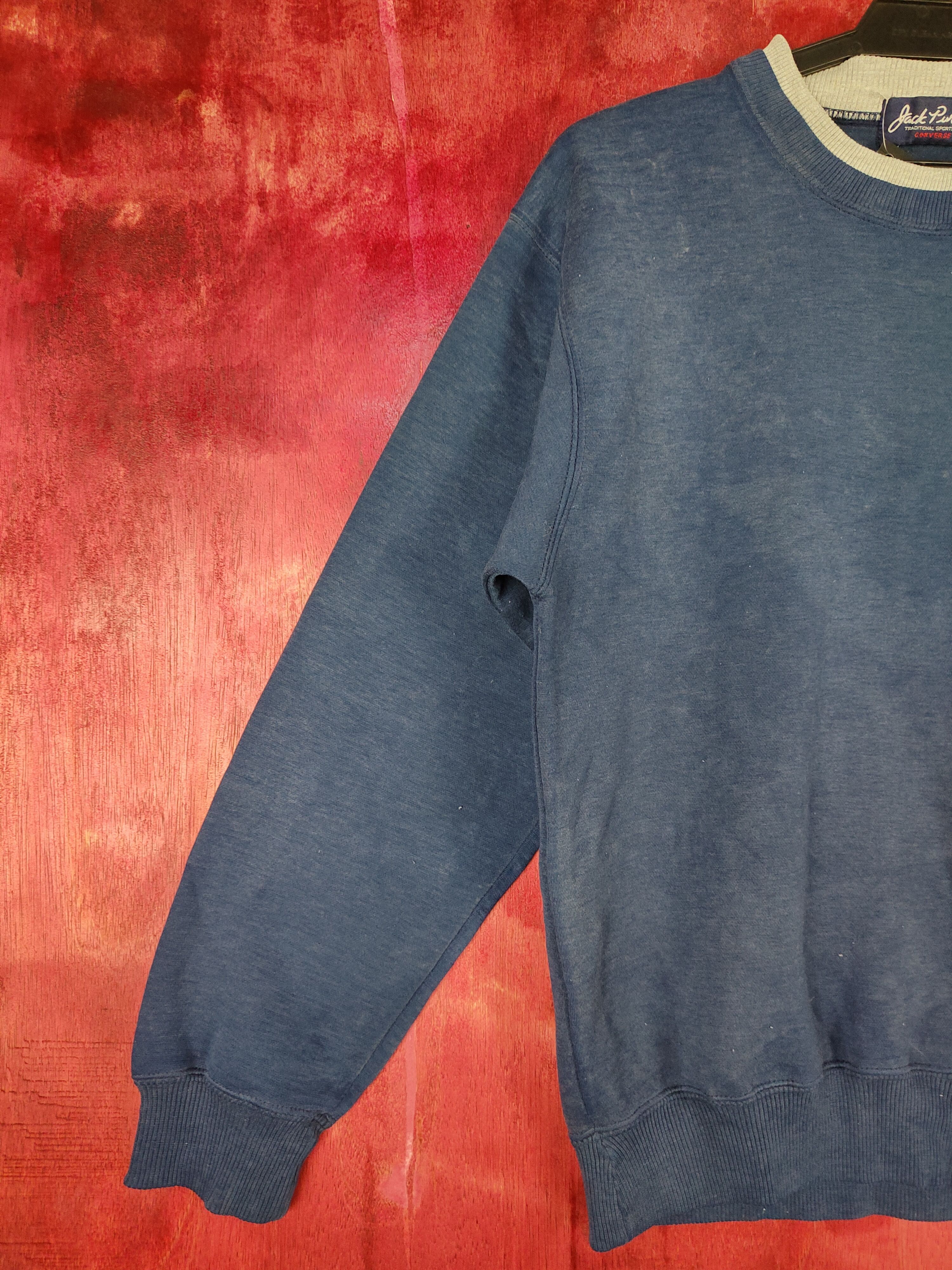 Converse × Vintage Converse - Jack Parcell vintage Blue Sweatshirt #4956 Size US S / EU 44-46 / 1 - 3 Thumbnail