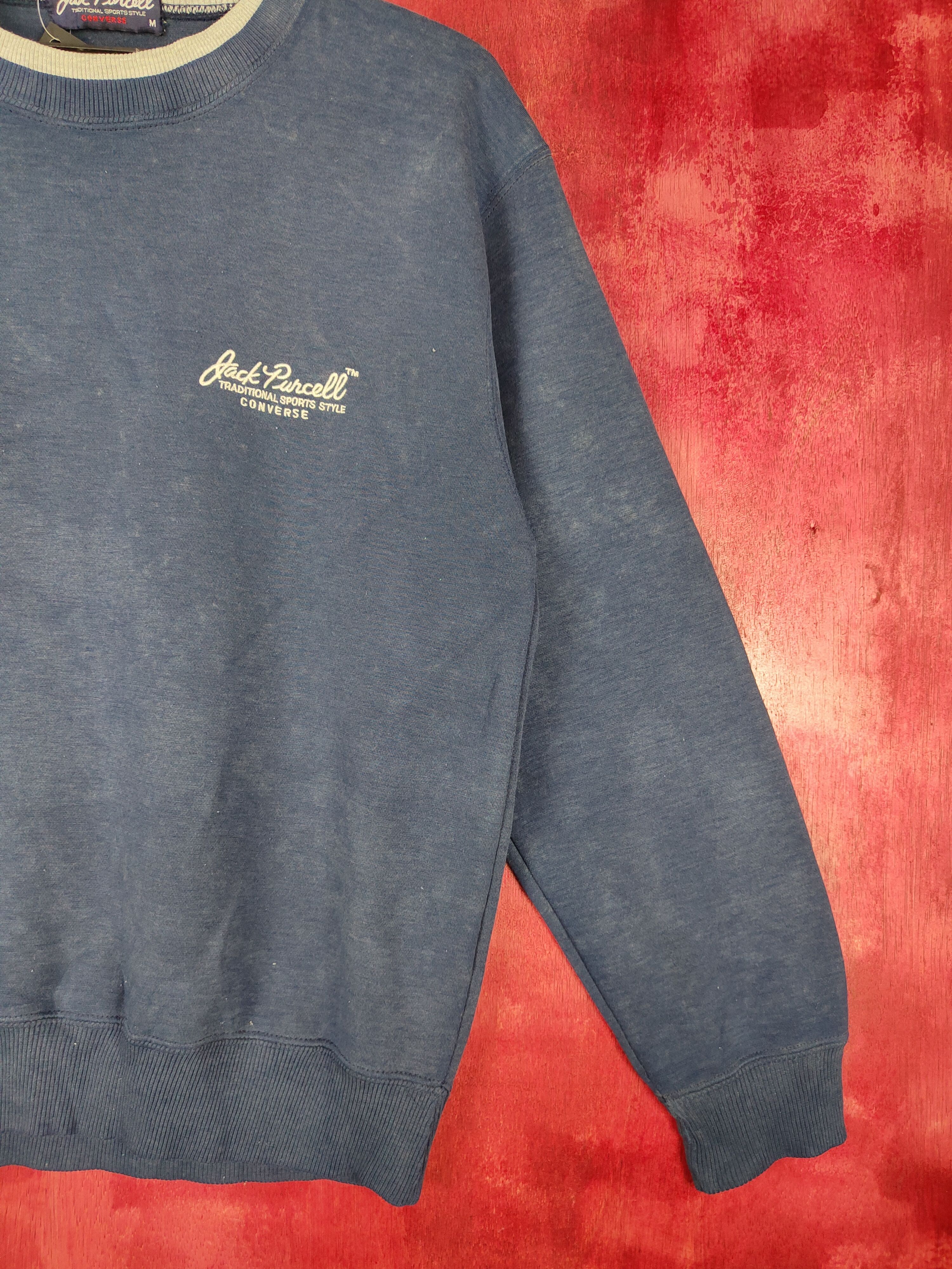 Converse × Vintage Converse - Jack Parcell vintage Blue Sweatshirt #4956 Size US S / EU 44-46 / 1 - 5 Thumbnail