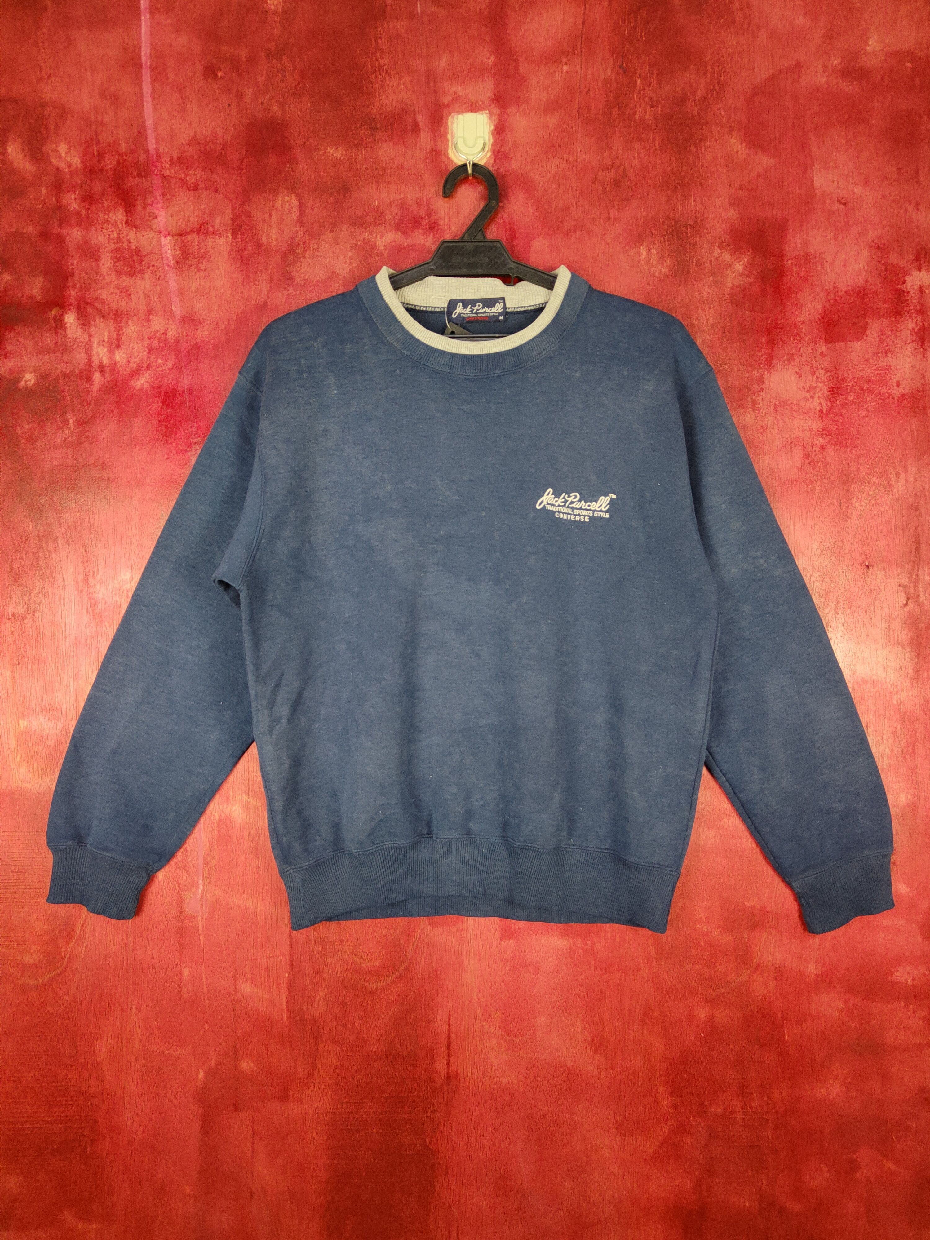 Converse × Vintage Converse - Jack Parcell vintage Blue Sweatshirt #4956 Size US S / EU 44-46 / 1 - 1 Thumbnail
