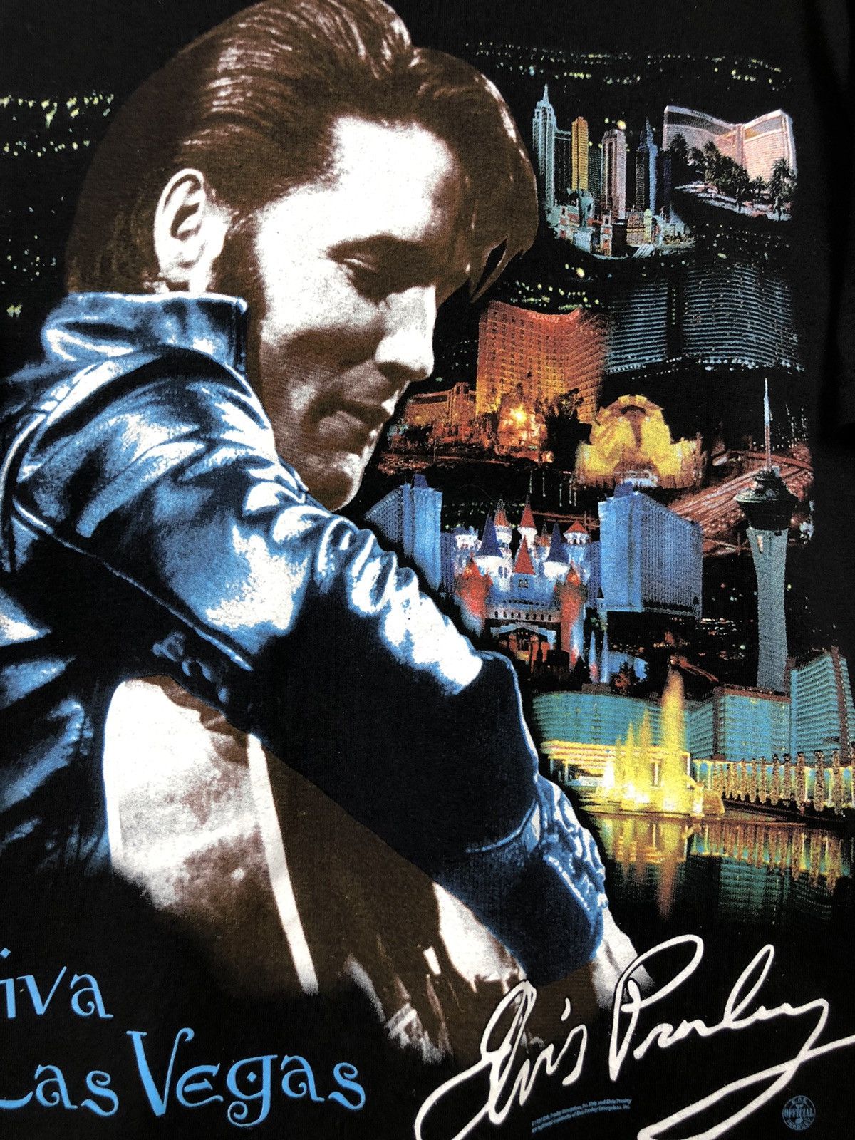 Band Tees × Vintage Vintage 1997 Elvis Presley Viva Las Vegas Tee Size US XL / EU 56 / 4 - 3 Thumbnail