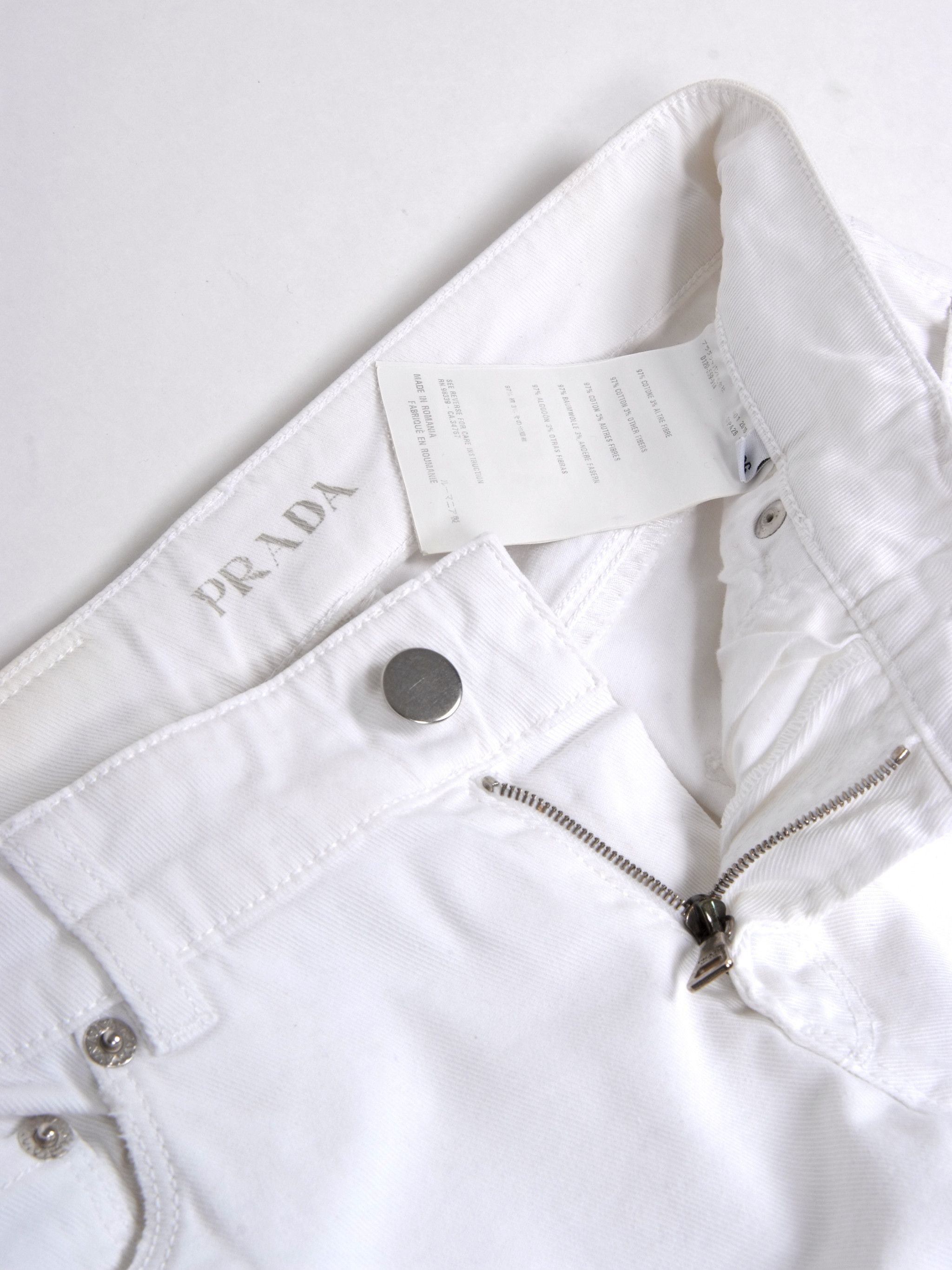 Prada Prada White Stretch Jeans Denim Size 26" / US 2 / IT 38 - 5 Thumbnail