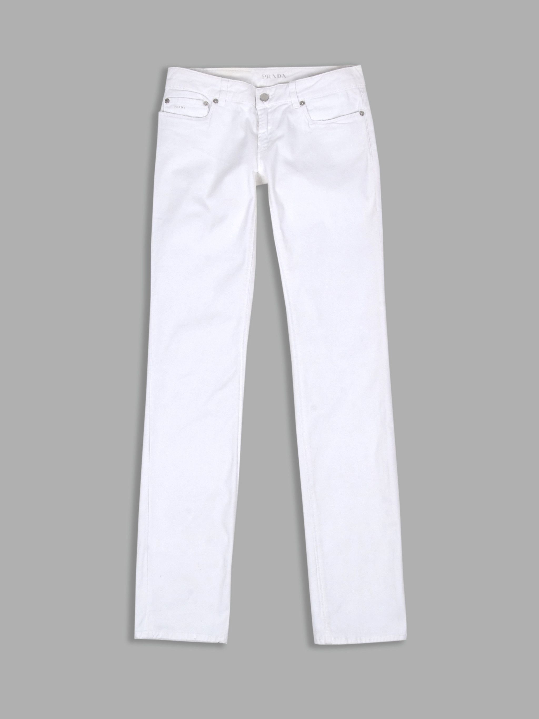 Prada White Stretch Jeans Denim