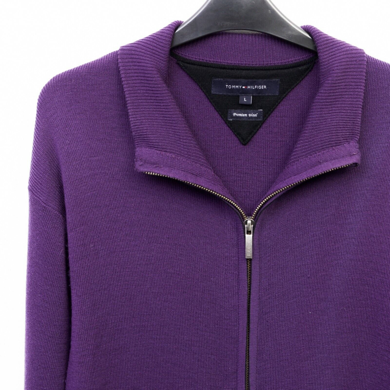 Tommy Hilfiger Premium Wool L Women's Jacket Wool Sweater Jumper pullover Size L / US 10 / IT 46 - 2 Thumbnail