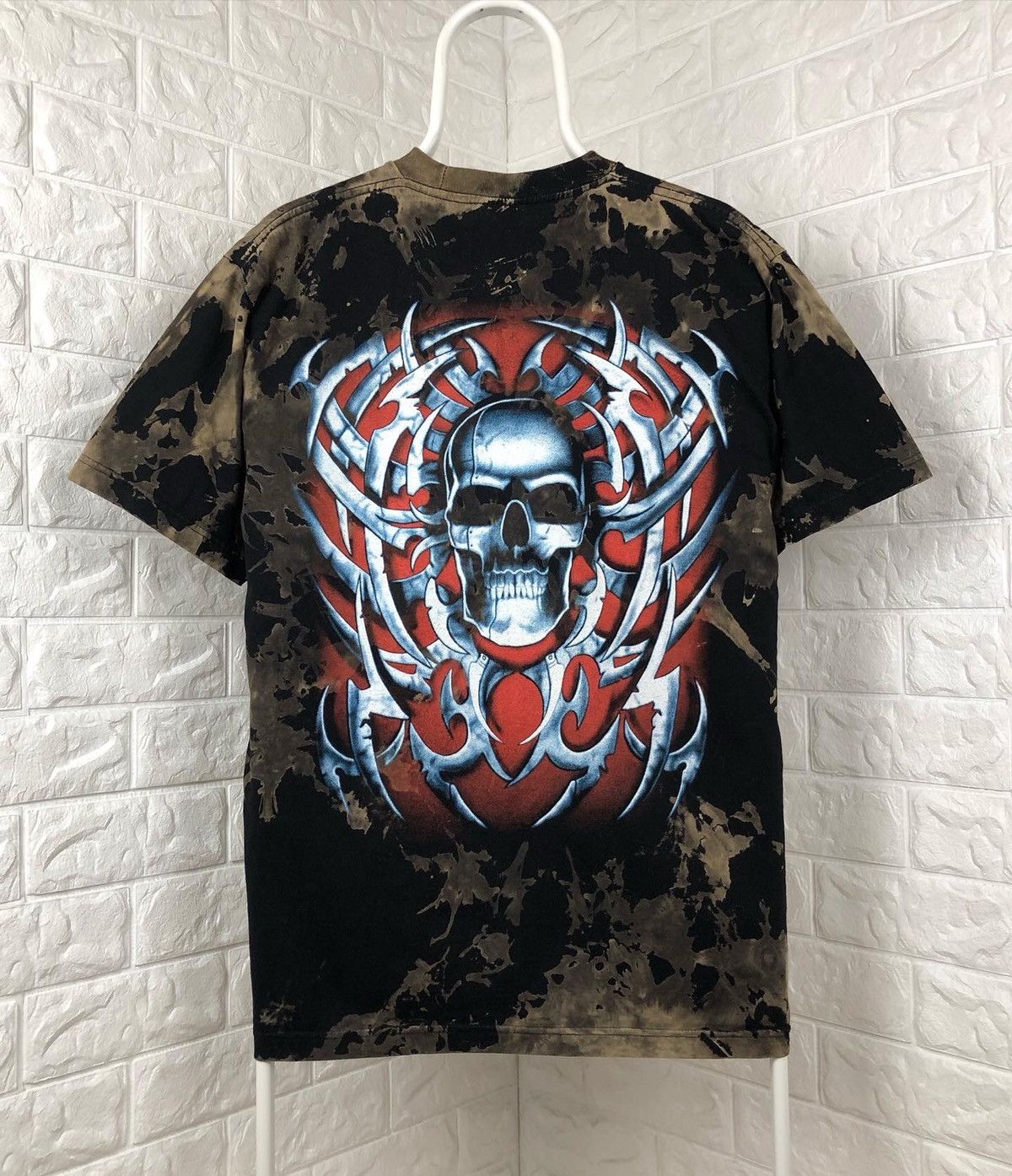 Vintage Vintage Skull Tie Dye T-shirt Size US M / EU 48-50 / 2 - 2 Thumbnail