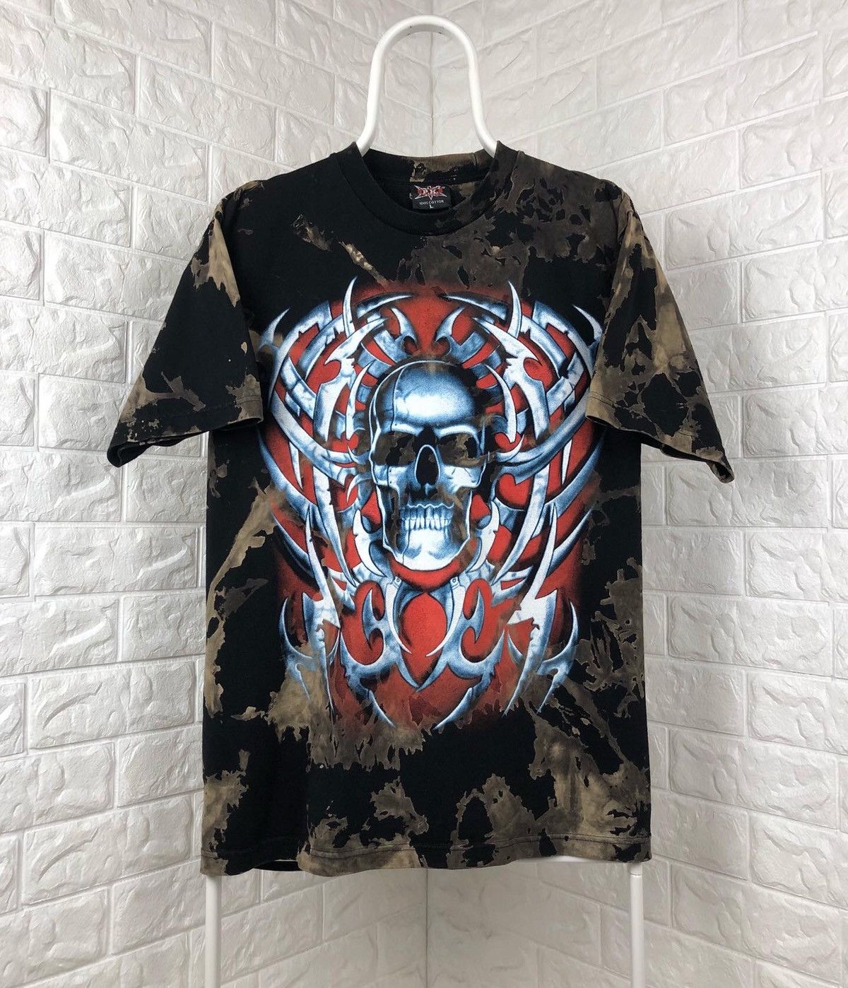 Vintage Vintage Skull Tie Dye T-shirt Size US M / EU 48-50 / 2 - 1 Thumbnail