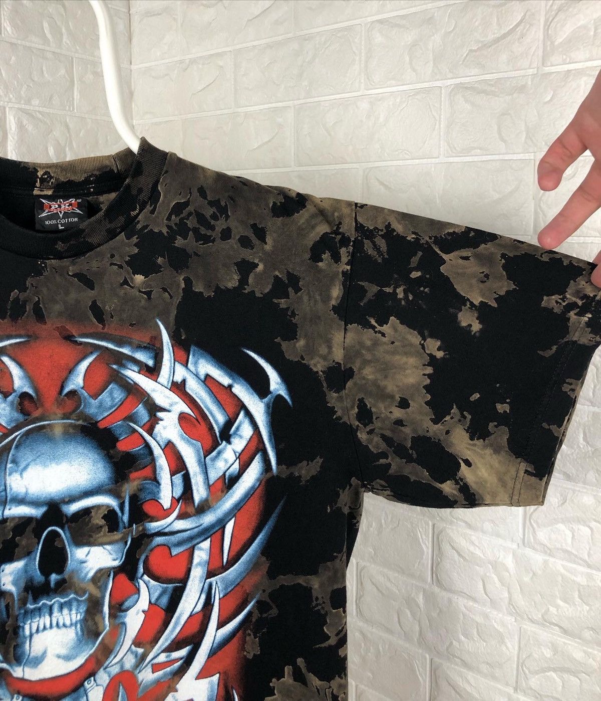 Vintage Vintage Skull Tie Dye T-shirt Size US M / EU 48-50 / 2 - 5 Thumbnail