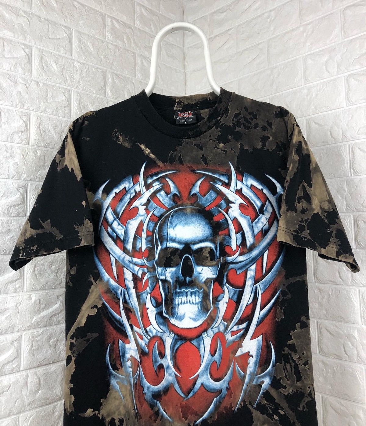 Vintage Vintage Skull Tie Dye T-shirt Size US M / EU 48-50 / 2 - 3 Thumbnail