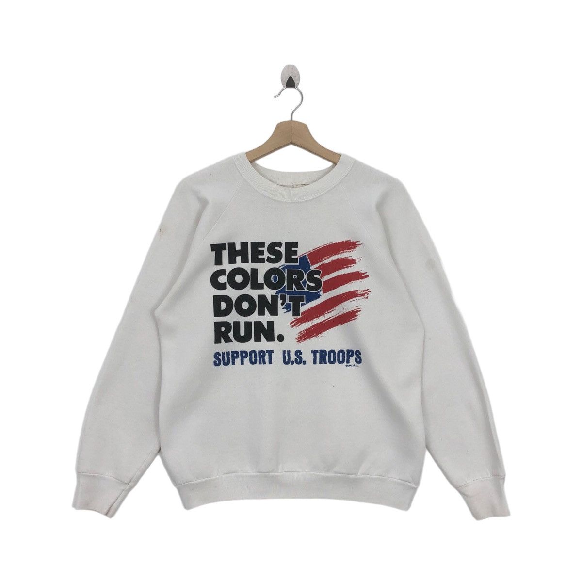 Vtg 90’ U.S. TROOPS Military Sweatshirt Pullover Jumper