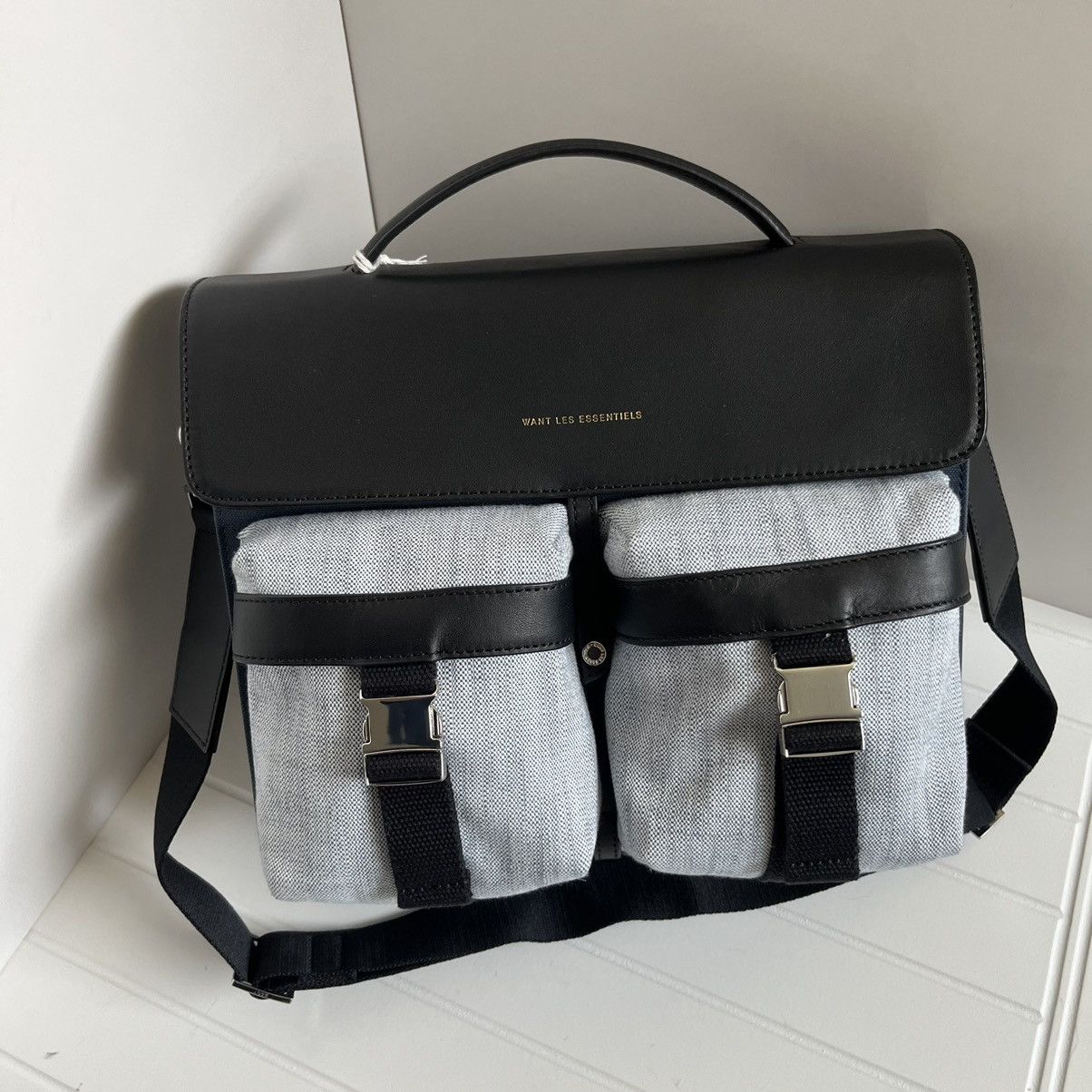 WANT Les Essentiels Durham Canvas and Leather Utility Messenger Size ONE SIZE - 2 Thumbnail