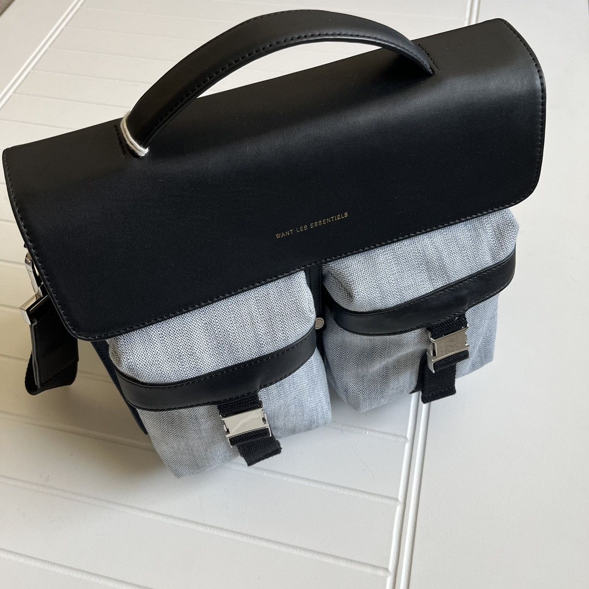 WANT Les Essentiels Durham Canvas and Leather Utility Messenger Size ONE SIZE - 3 Thumbnail