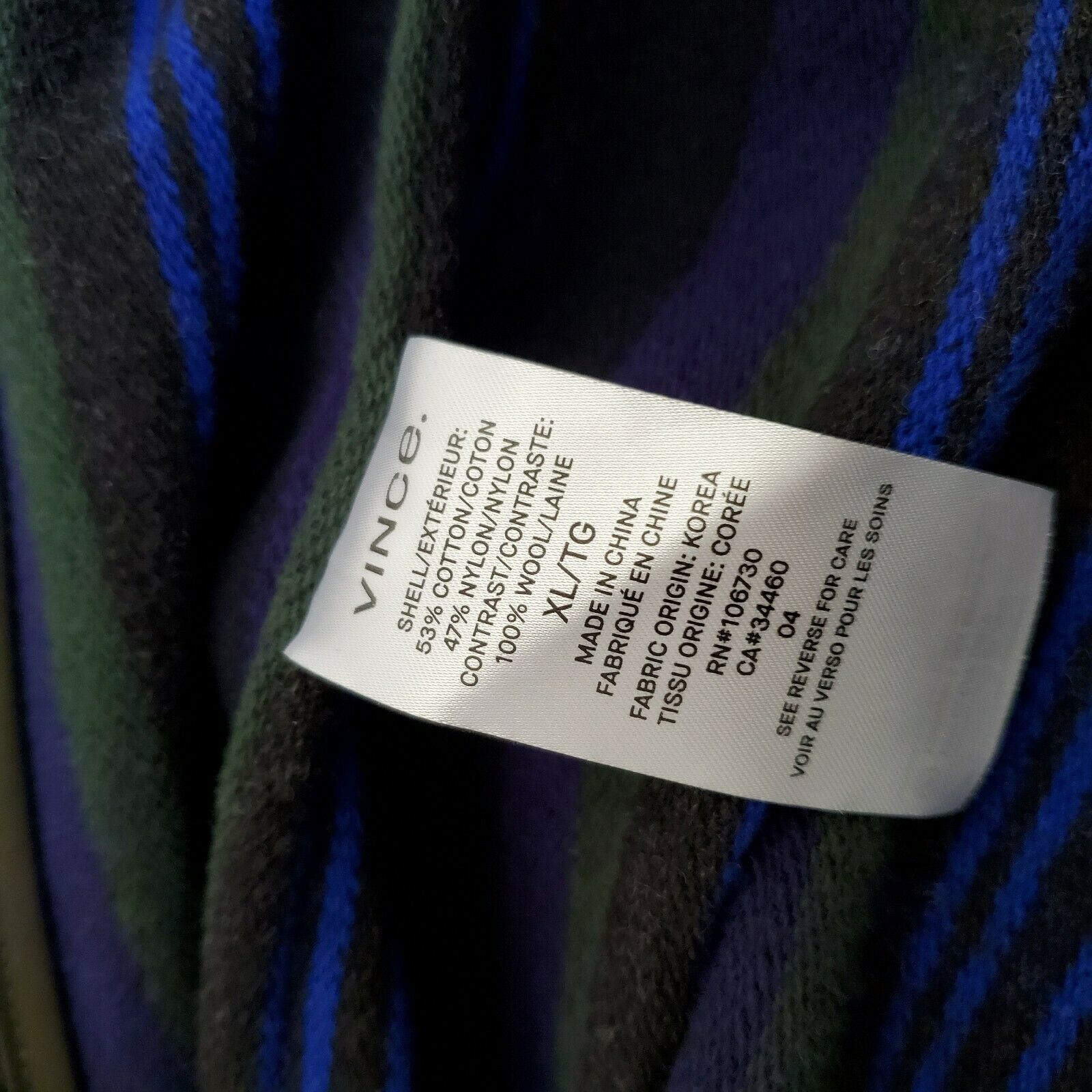 Vince Olive Green Black Mixed Media Hooded Coat Size US XL / EU 56 / 4 - 4 Thumbnail
