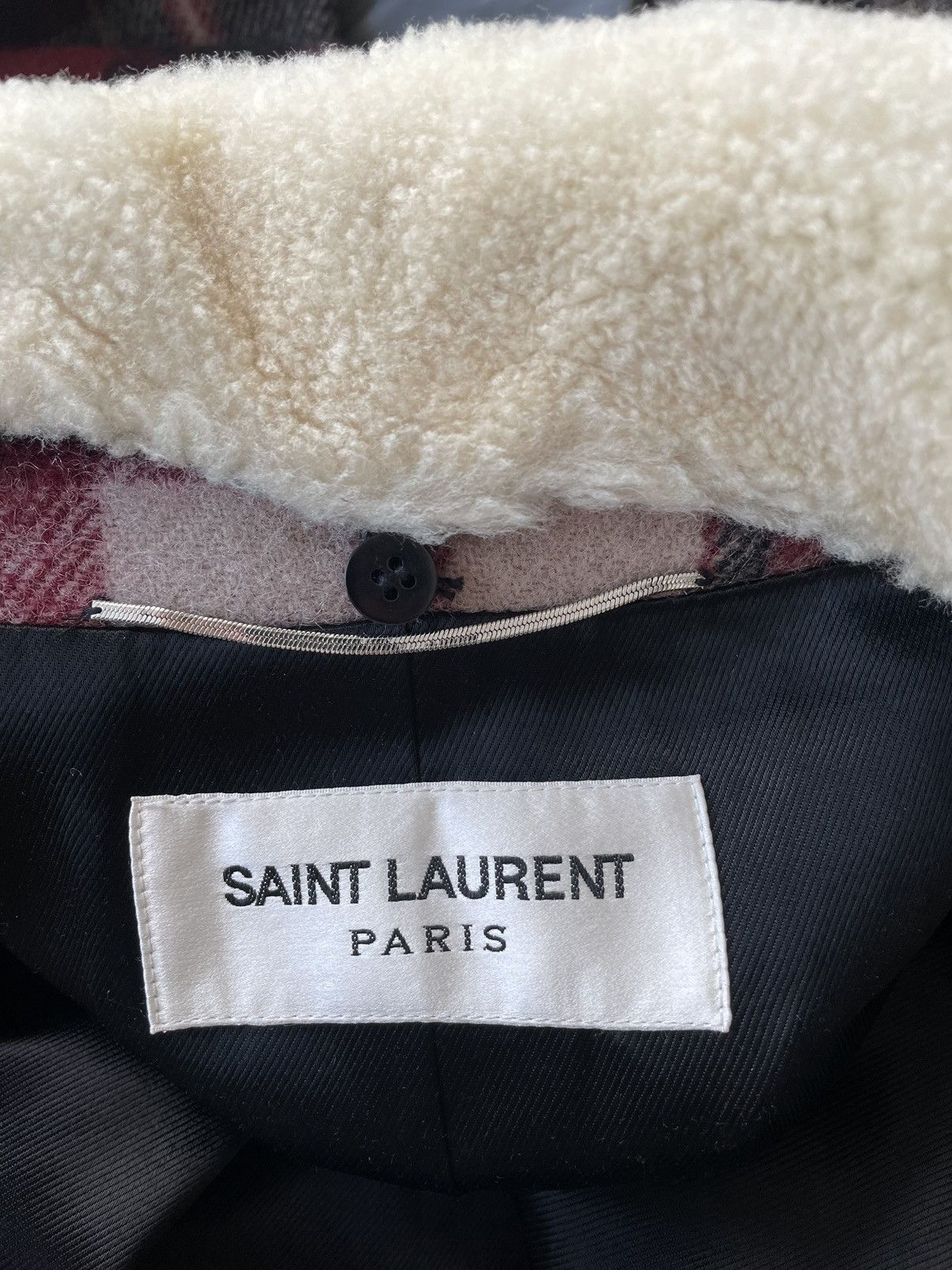 Hedi Slimane × Saint Laurent Paris × Yves Saint Laurent $3,600 Saint Laurent Super Runway Shearling Coat New w Tags Size US S / EU 44-46 / 1 - 6 Thumbnail