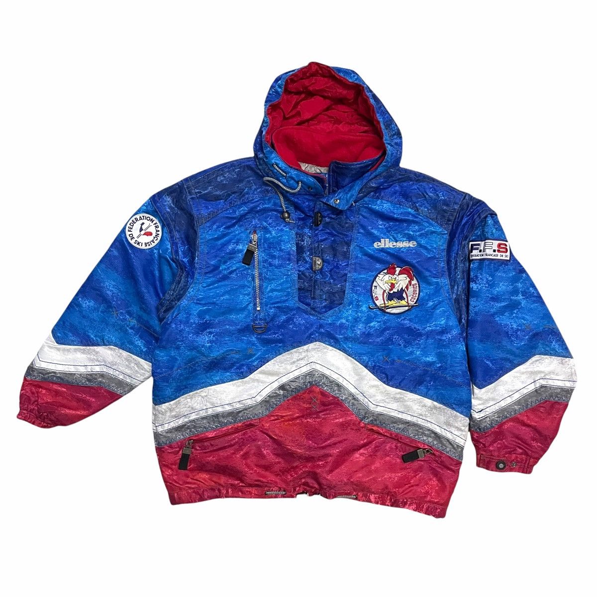 Ellesse × Goldwin × Vintage 💥 Vintage Ellesse Goldwin Ski France Federation Jacket Size US XXL / EU 58 / 5 - 5 Thumbnail