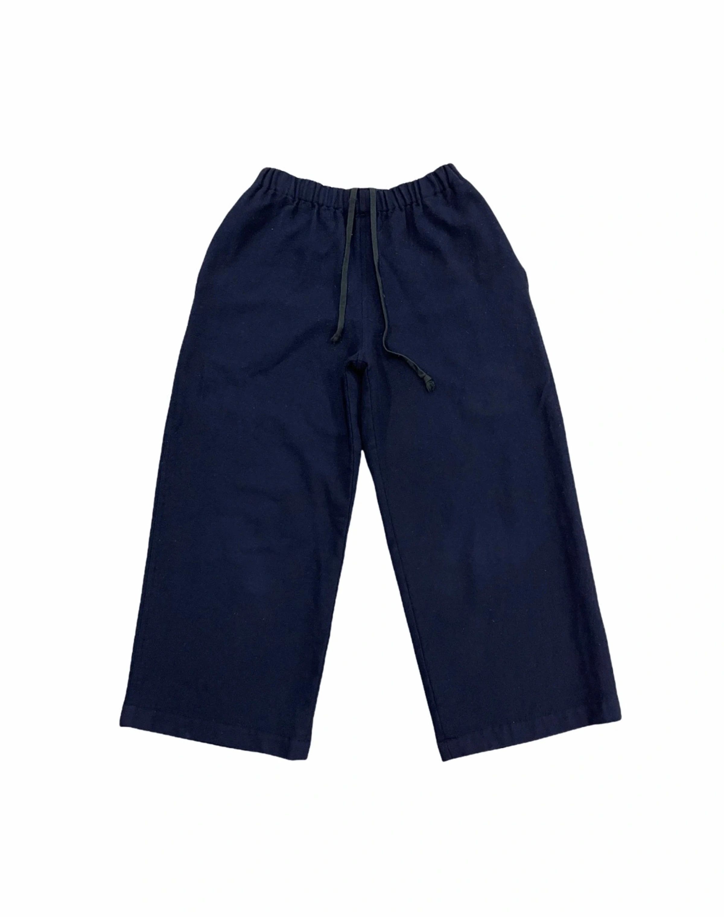 Comme des Garcons COMME DES GARCONs CROPPED WOOL DRAWSTRING PANTS(SIZE 27-32) Size US 32 / EU 48 - 1 Thumbnail