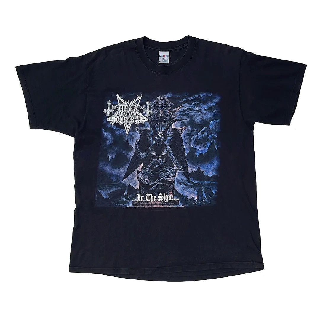 image of Band Tees x Jerzees Dark Funeral 2000 In The Sign… Razamataz VTG Band Metal Tee in Black (Size XL)