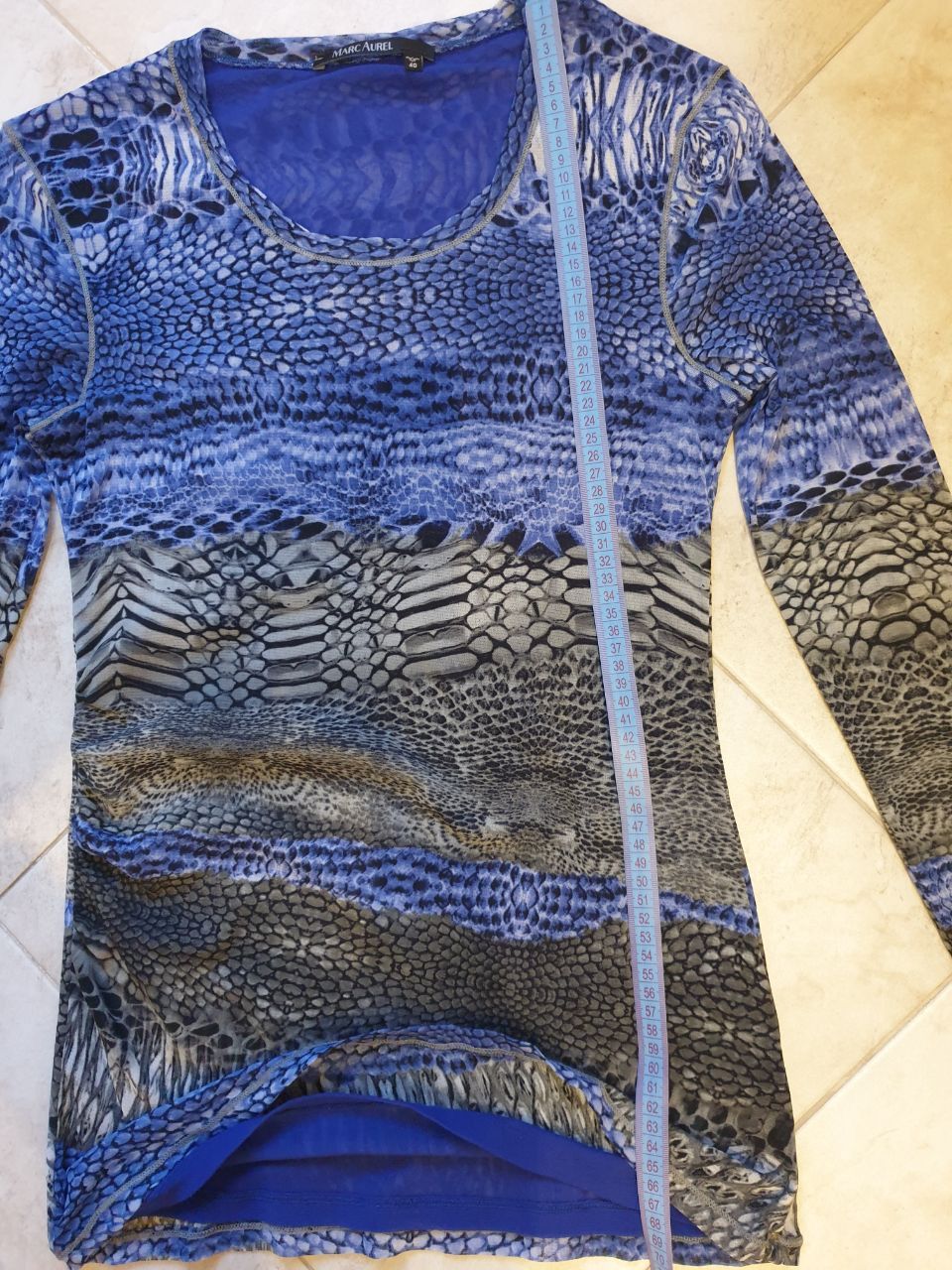 Other Y2K mesh long sleeve top sz M cyber print Marc Aurel Size M / US 6-8 / IT 42-44 - 7 Thumbnail