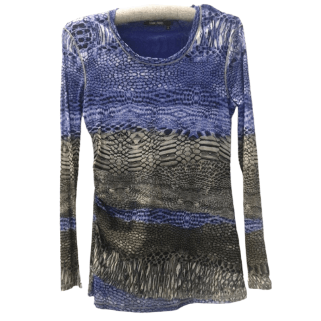 Other Y2K mesh long sleeve top sz M cyber print Marc Aurel Size M / US 6-8 / IT 42-44 - 1 Thumbnail