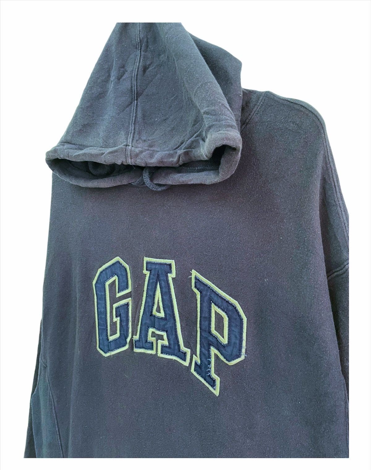 Gap × Vintage 💥90s Gap Hoodie Big Logo Embroidered Sweater Size US L / EU 52-54 / 3 - 2 Thumbnail