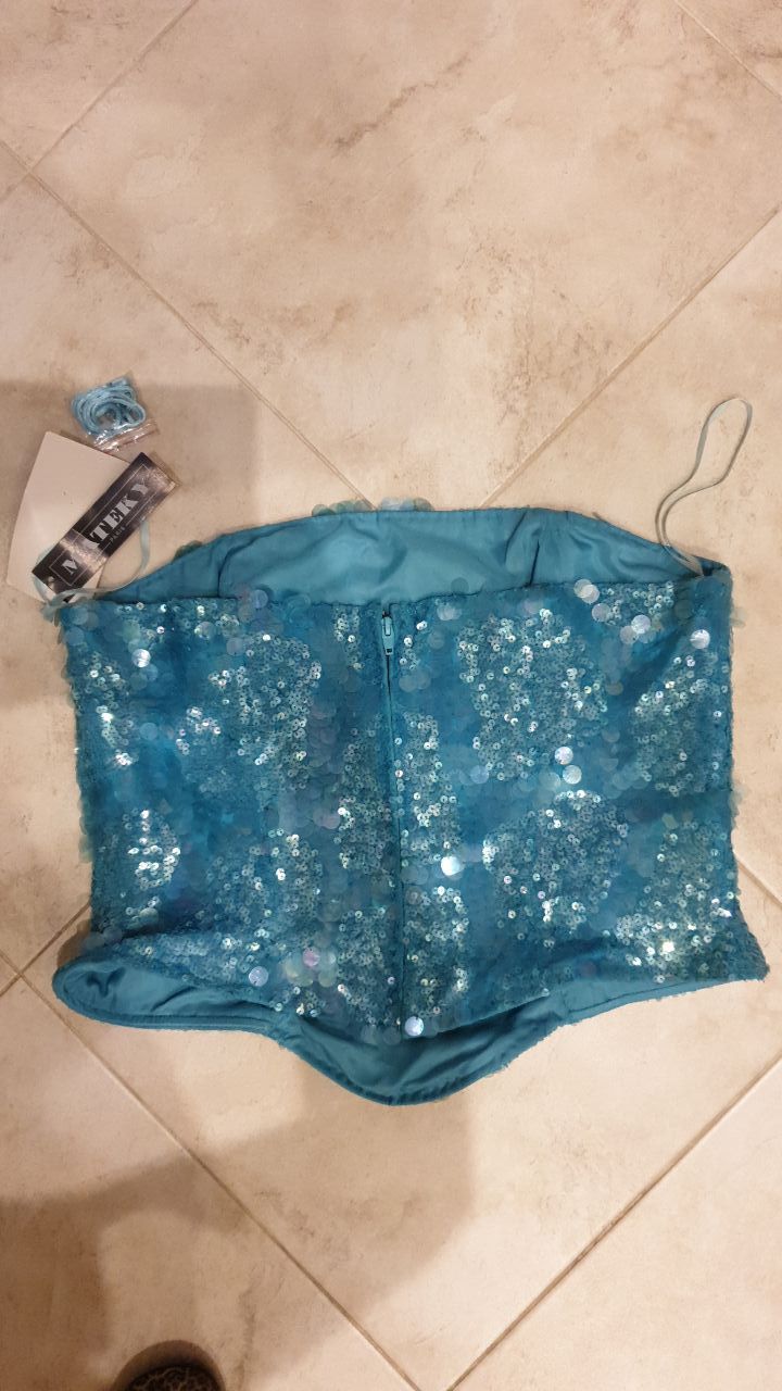 Other y2k corset with sequins 2000s era corset sz M Size S / US 4 / IT 40 - 10 Thumbnail