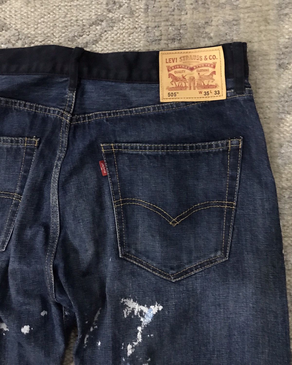 Junya Watanabe × Levi's SS17 Junya Watanabe MAN X Levi’s 505 Paint Splatter Jeans Size US 32 / EU 48 - 3 Thumbnail