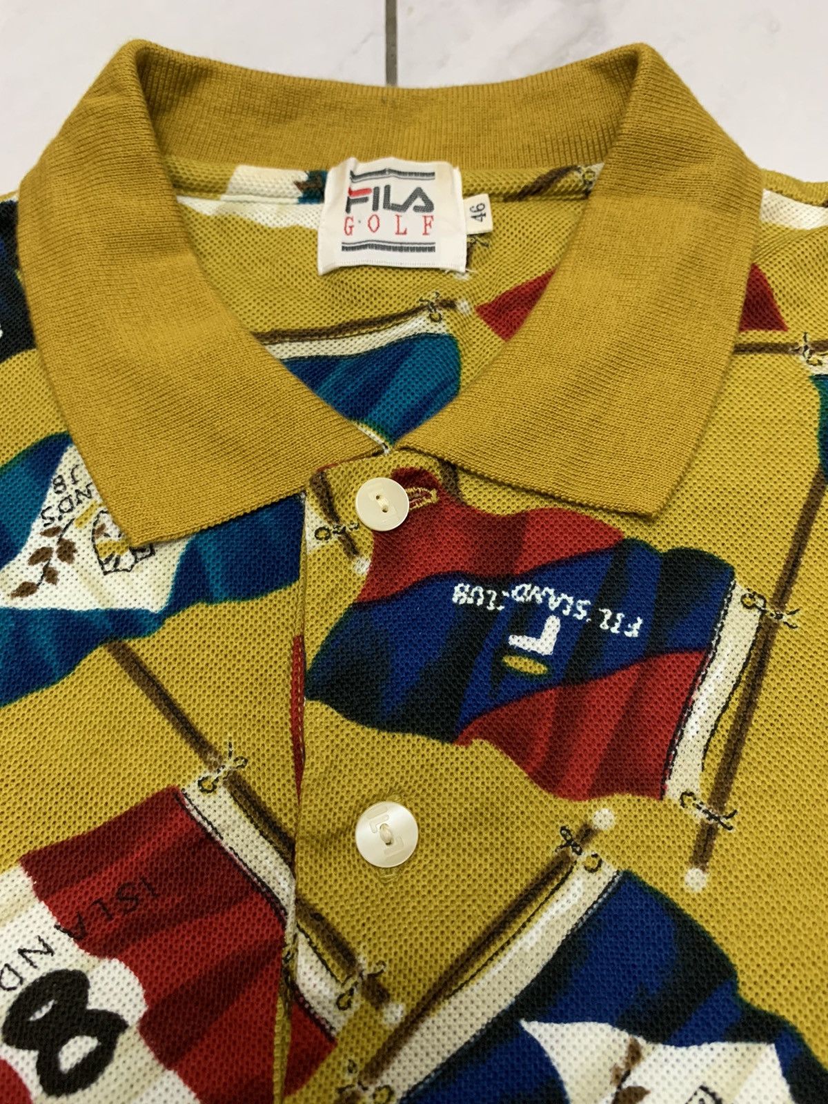 Fila Vintage Fila Golf Polos Shirt Flag design Size US M / EU 48-50 / 2 - 3 Thumbnail