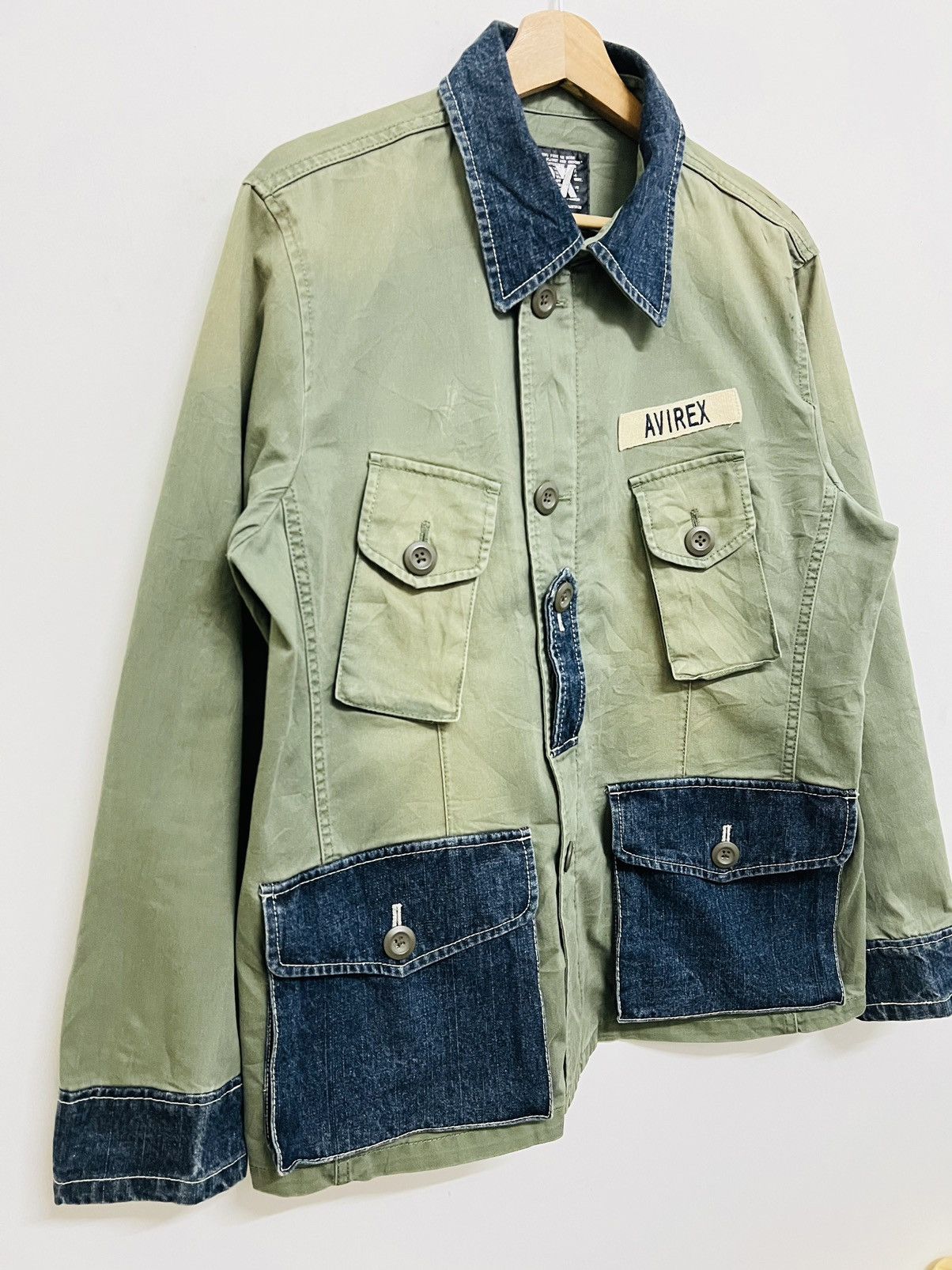 Avirex Avirex Cargo Military Spec Light Denim Jacket Size US L / EU 52-54 / 3 - 3 Thumbnail