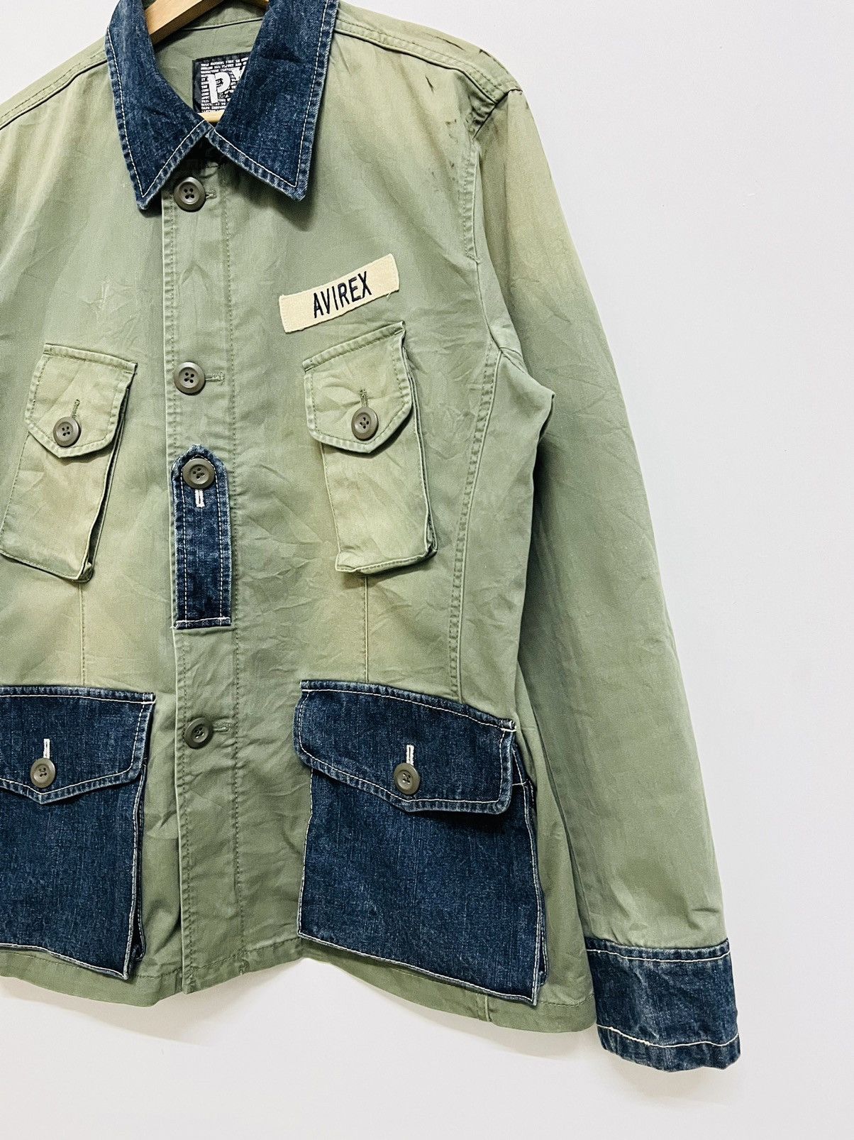 Avirex Avirex Cargo Military Spec Light Denim Jacket Size US L / EU 52-54 / 3 - 2 Thumbnail