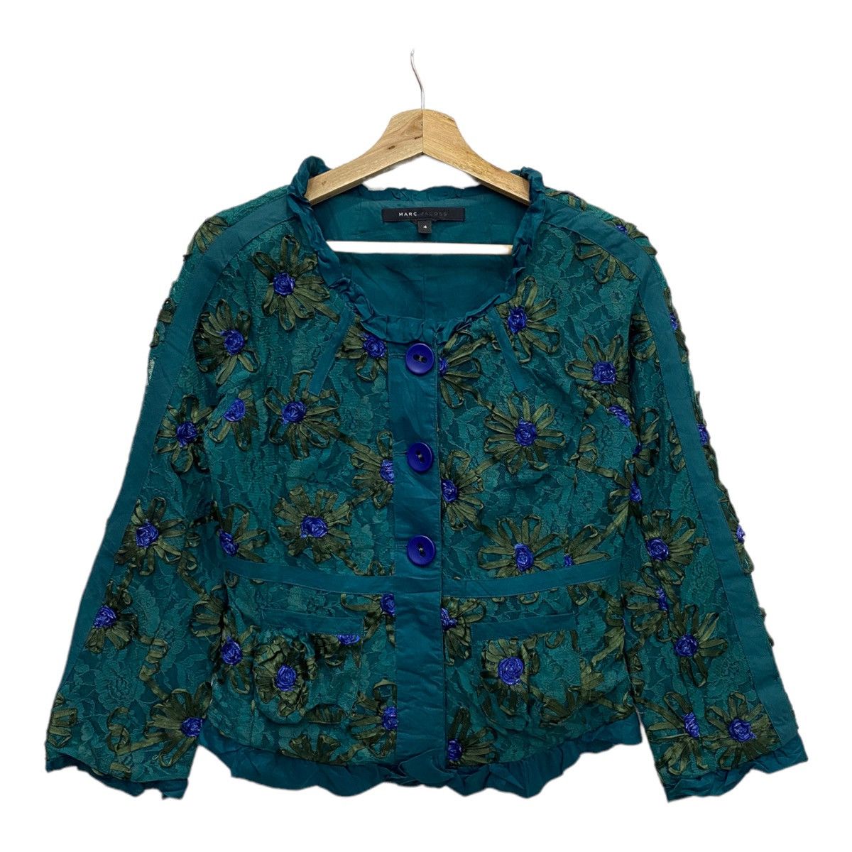 Designer × Marc Jacobs × Marc by Marc Jacobs MARC JACOBS FLOWER DESIGN BUTTON JACKET Size S / US 4 / IT 40 - 1 Thumbnail