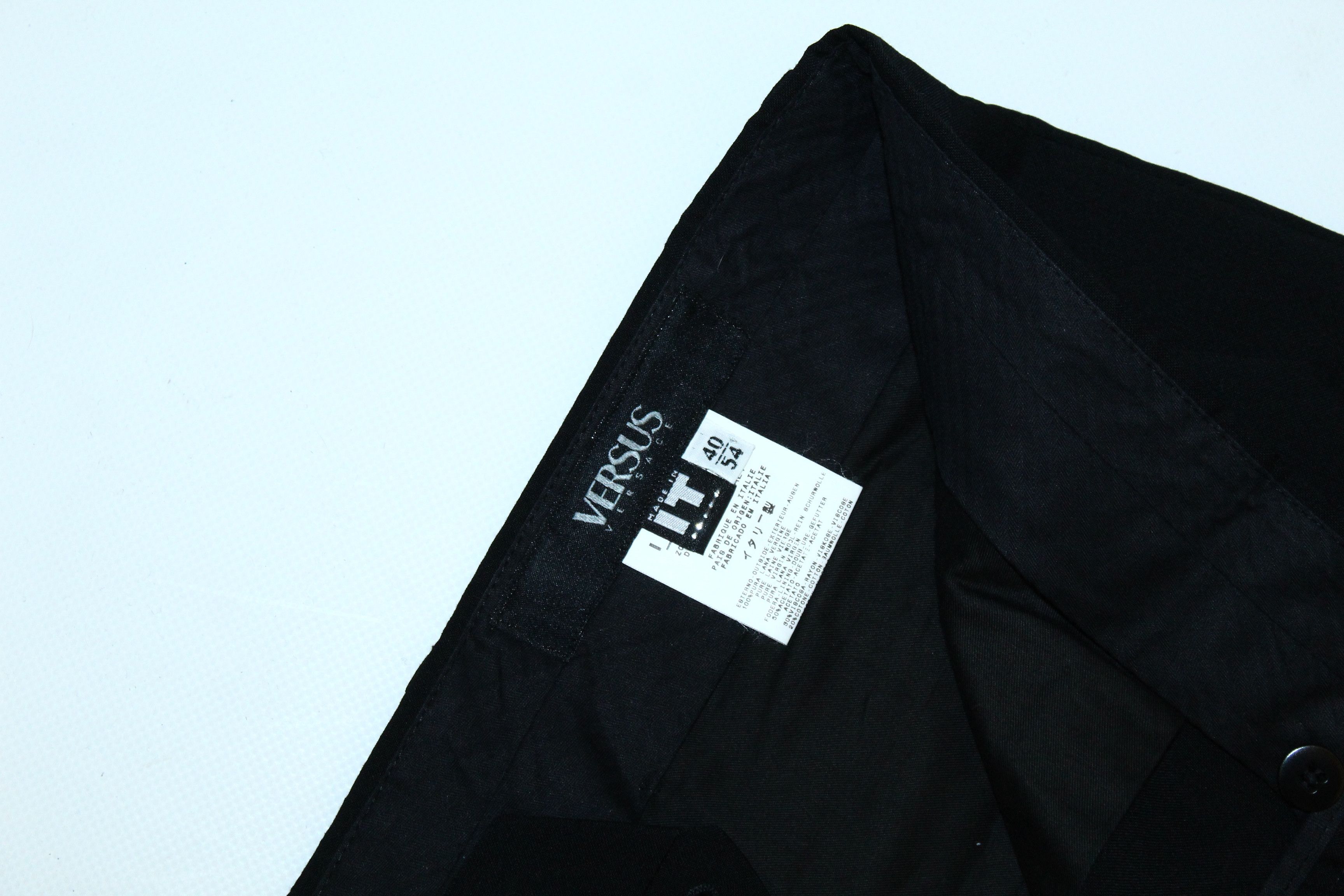 Versus Versace Versus Versace Pure Virgin Wool Classic Black Trousers Size US 40 / EU 56 - 4 Thumbnail