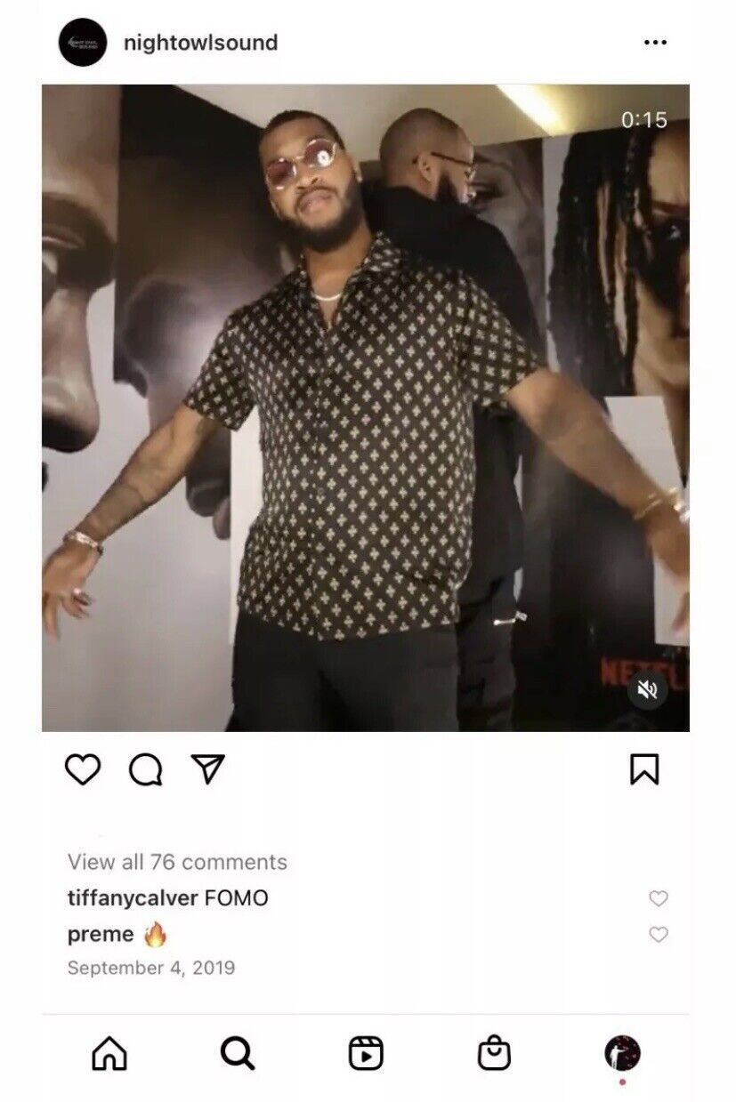 Drake OVO Monogram Silk Shirt Pom Pom Button Up 2019 Size US M / EU 48-50 / 2 - 5 Thumbnail