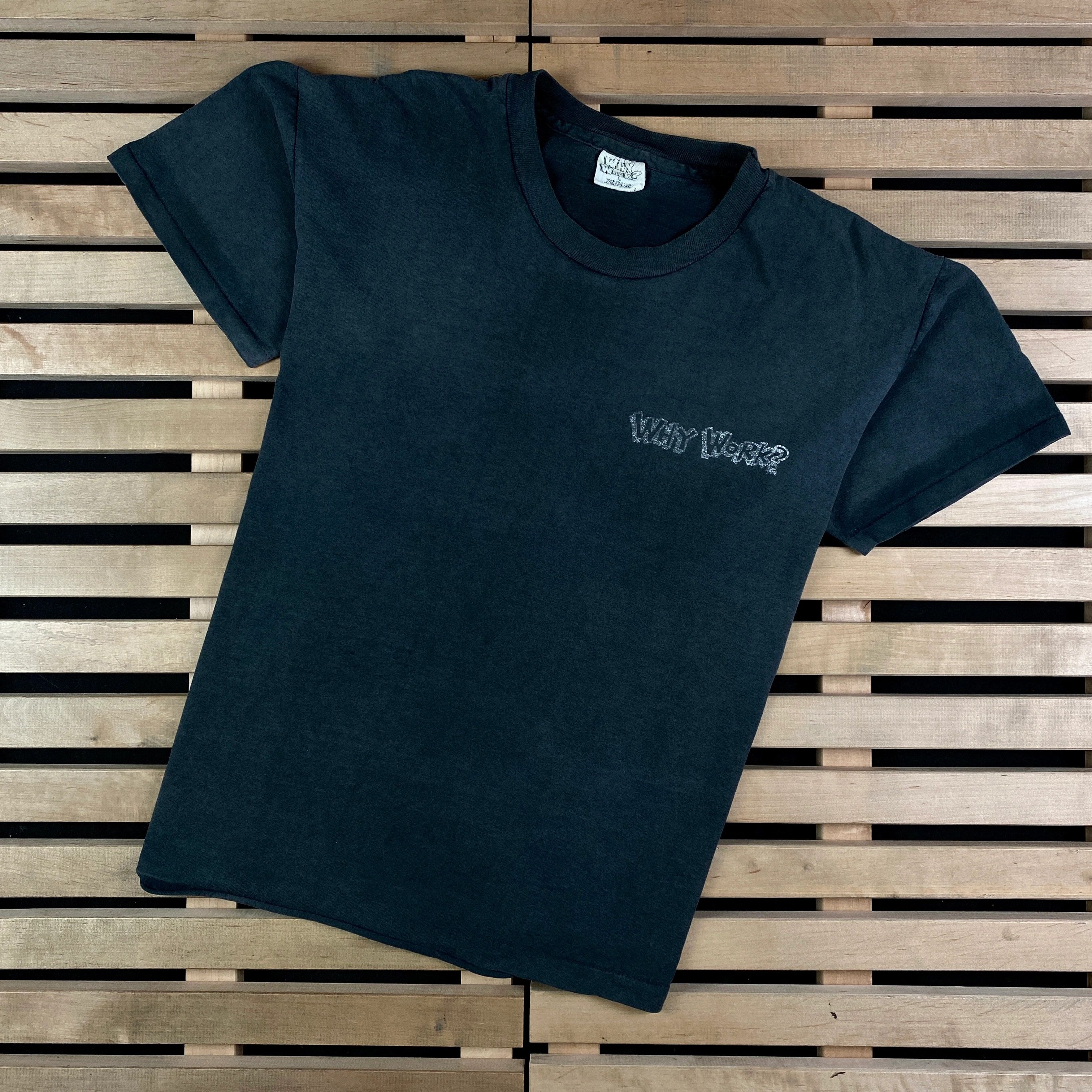 Vintage Mens Vintage T Shirt Why Work 1994 Happy Hour Size L Size US L / EU 52-54 / 3 - 2 Thumbnail