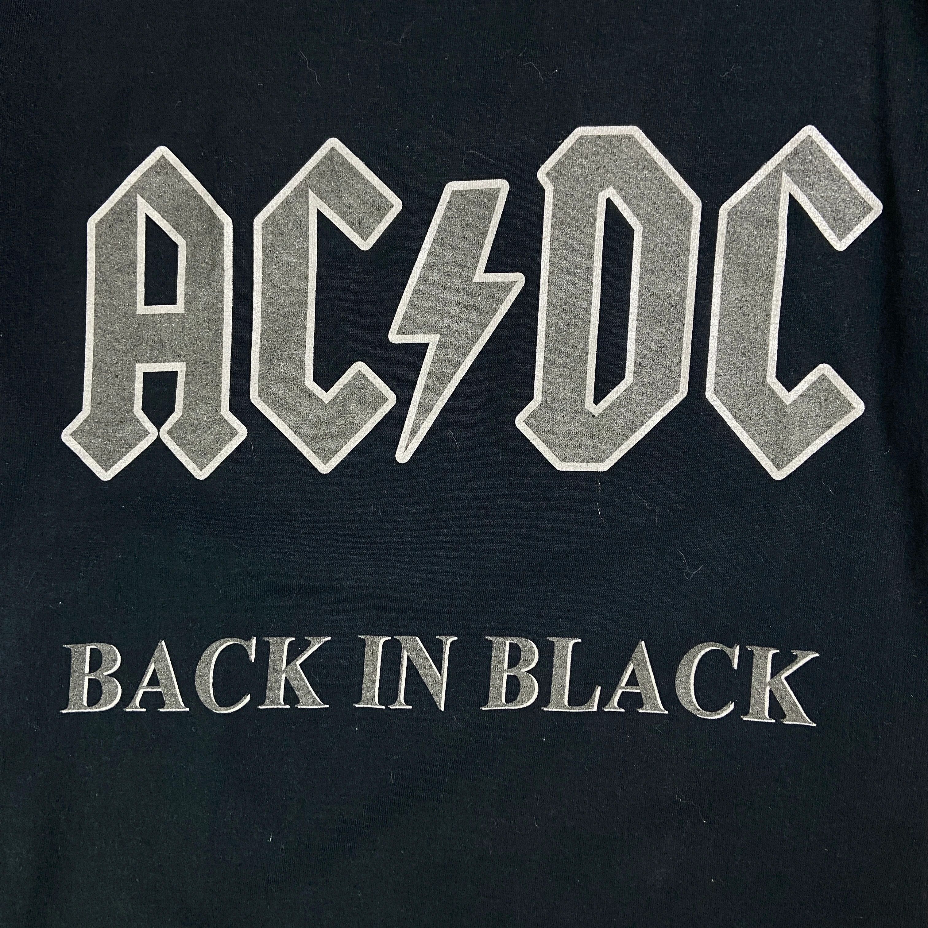 AC/DC × Band Tees × Vintage Mens Vintage T Shirt AC/DC Back in Black Size L Size US L / EU 52-54 / 3 - 4 Thumbnail