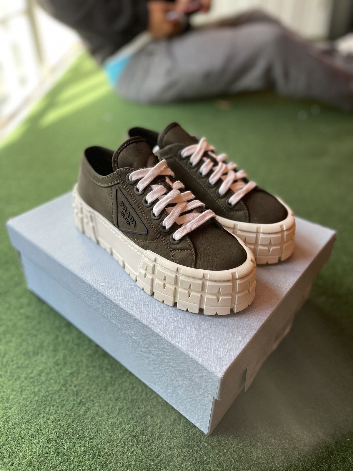Prada Prada Double Wheel nylon gabardine sneakers | Grailed