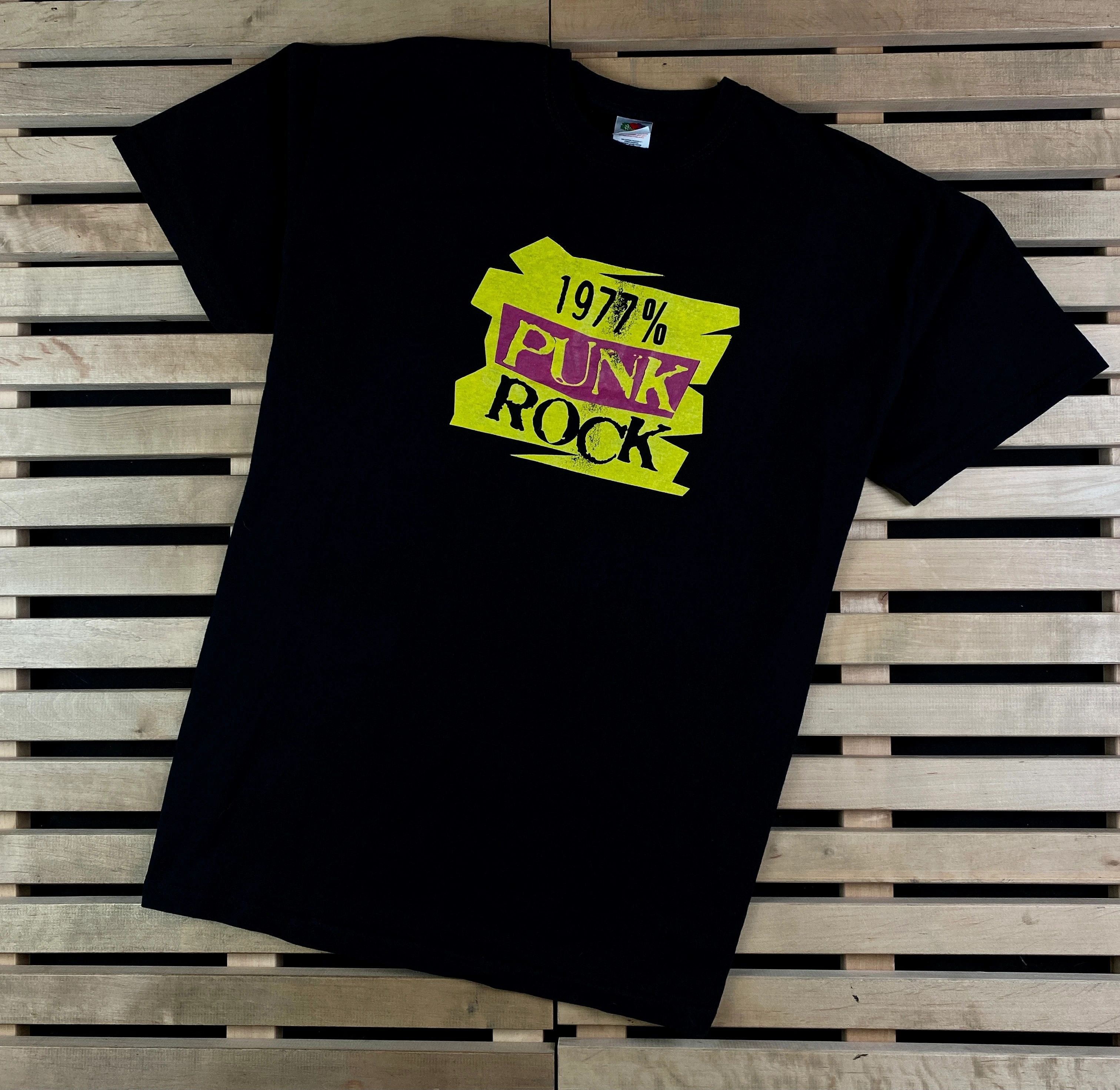 Band Tees × Vintage Mens Vintage T Shirt Punk Rock 1977% Size XL Size US XL / EU 56 / 4 - 1 Thumbnail